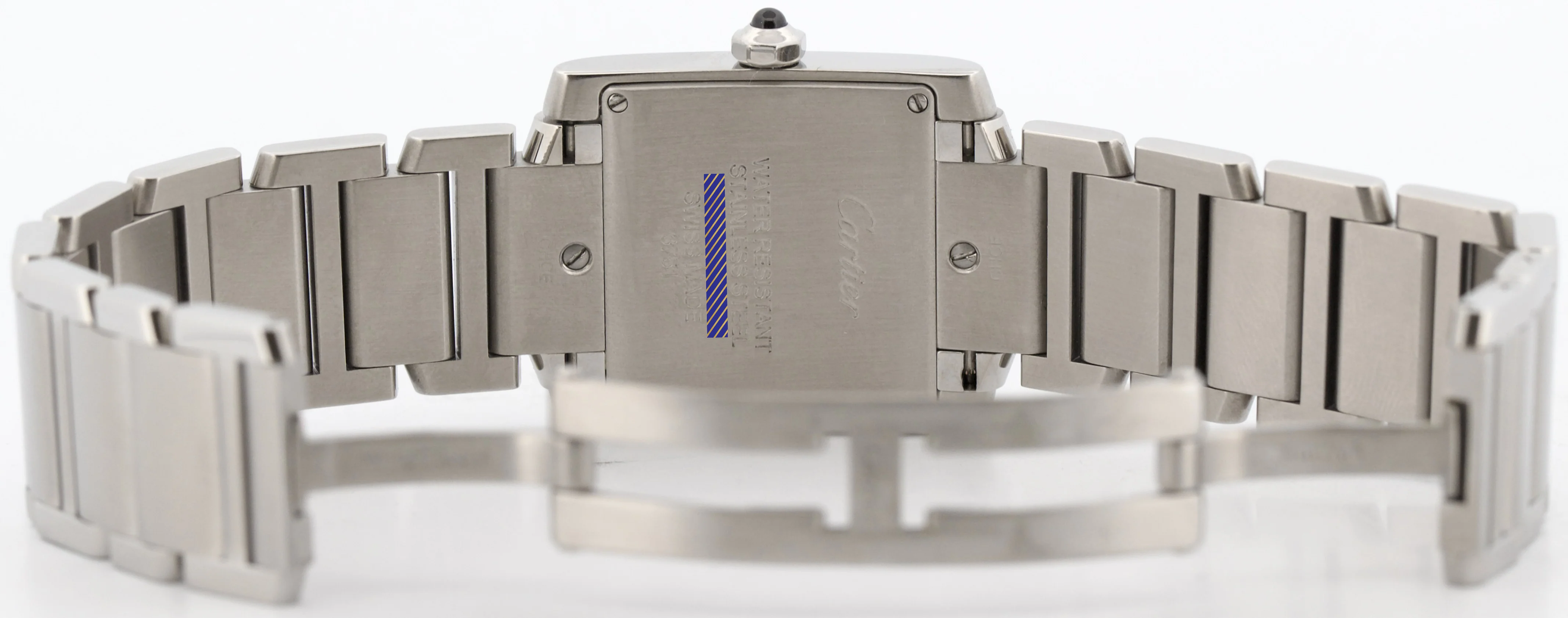Ladies Cartier Tank Francaise 25mm IVORY WHITE Roman Quartz Steel WSTA0005 3751 - Image 9