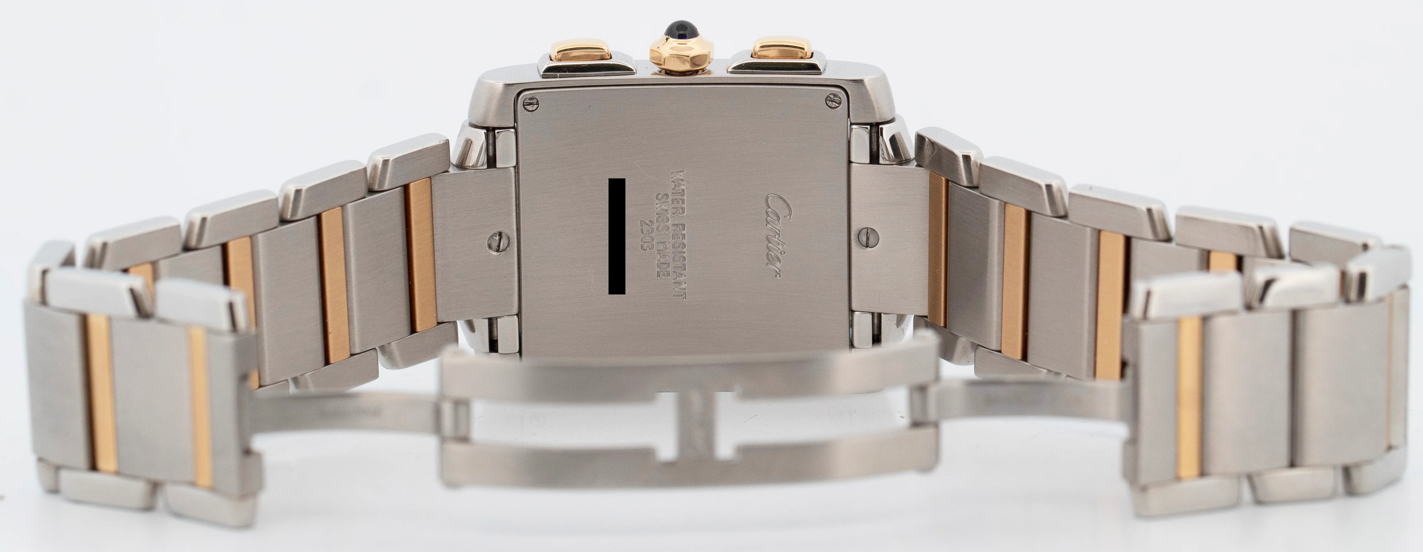 Ladies Cartier Tank Francaise Chronograph Quartz Two-Tone 28mm 2303 W51004Q4 - Image 8