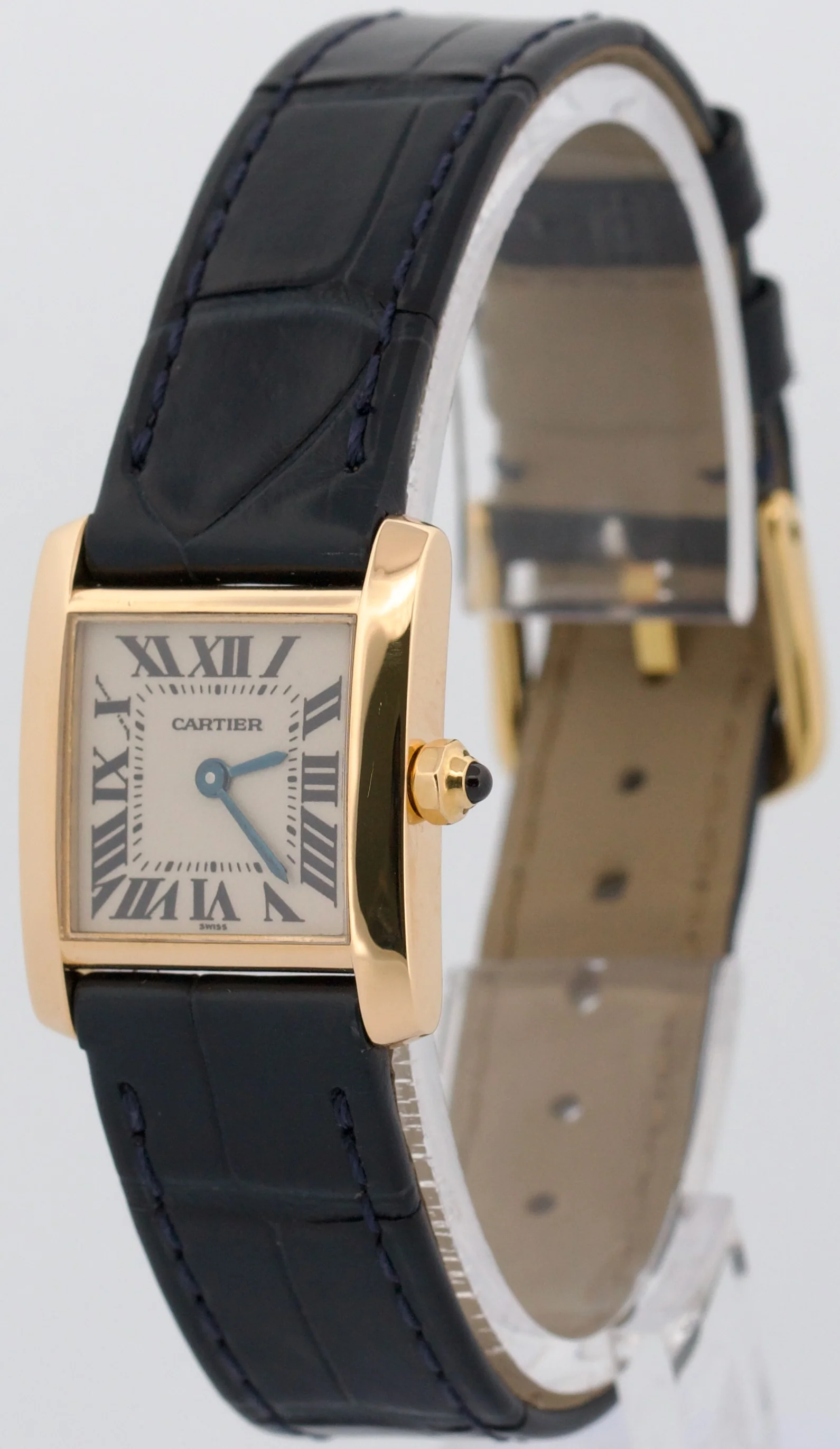 Ladies Cartier Tank Francaise IVORY 18K Gold 25mm Quartz W5000256 1820 Watch - Image 4