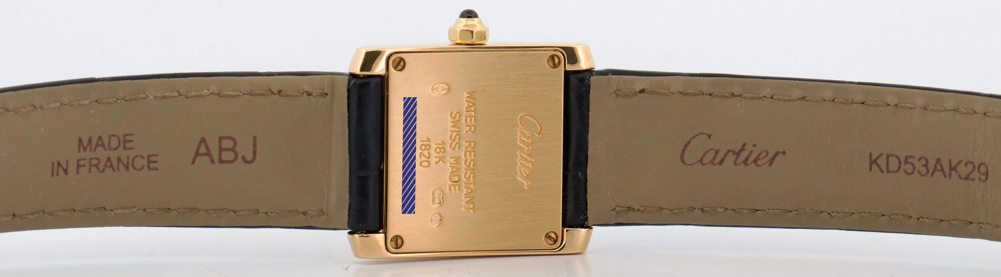 Ladies Cartier Tank Francaise IVORY 18K Gold 25mm Quartz W5000256 1820 Watch - Image 7