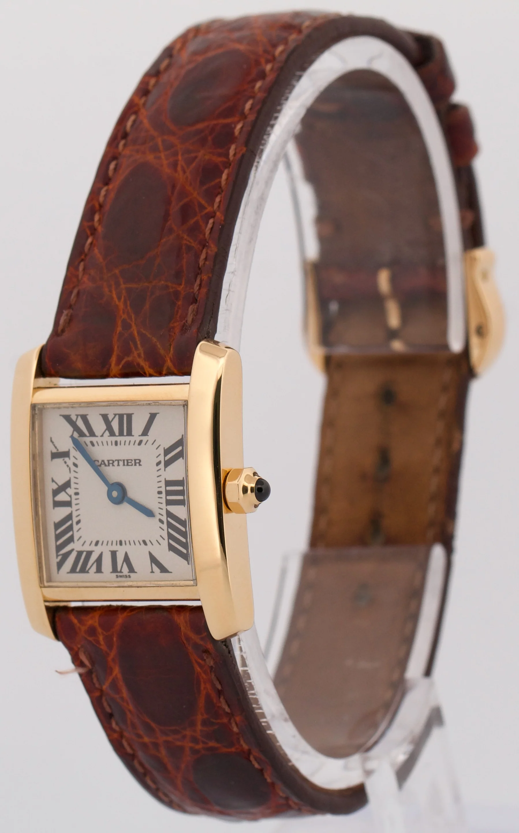 Ladies Cartier Tank Francaise IVORY 18K Gold 25mm Quartz W5000256 1820 Watch - Image 3