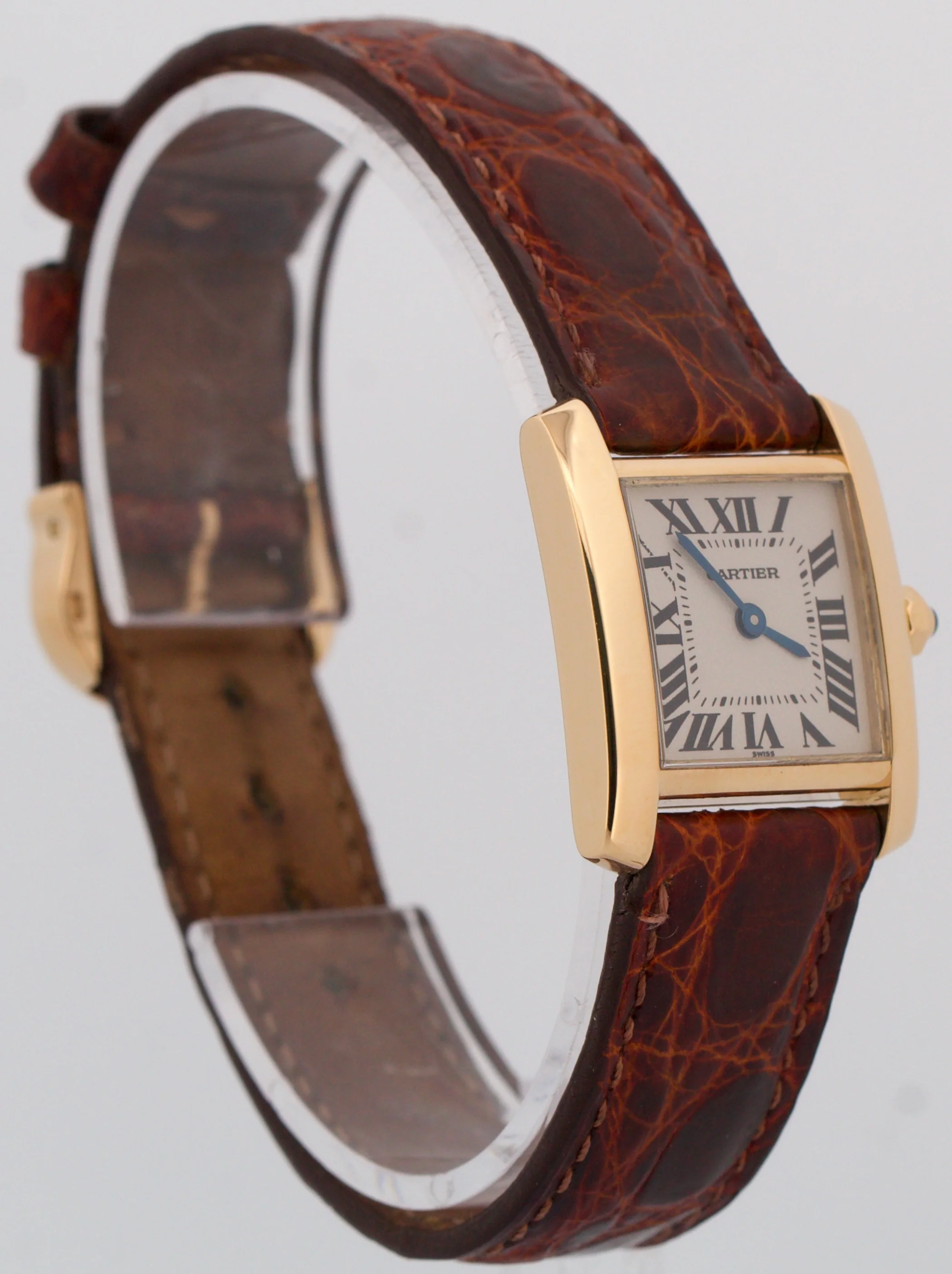 Ladies Cartier Tank Francaise IVORY 18K Gold 25mm Quartz W5000256 1820 Watch - Image 4