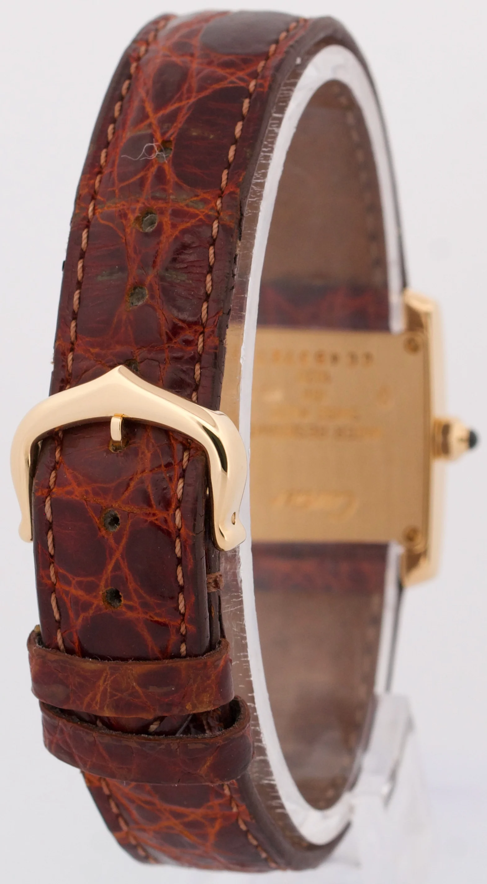 Ladies Cartier Tank Francaise IVORY 18K Gold 25mm Quartz W5000256 1820 Watch - Image 6