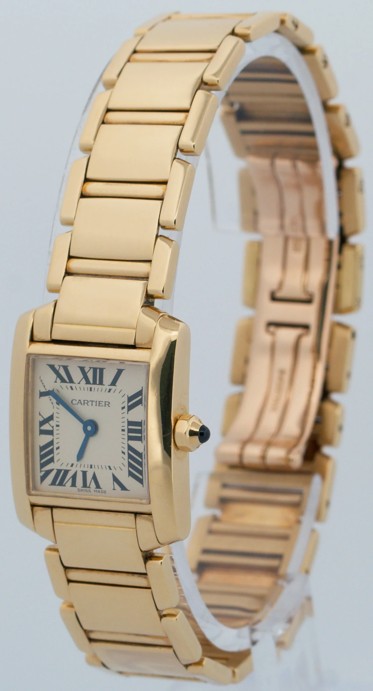 Ladies Cartier Tank Francaise IVORY 18K Gold 25mm Quartz W50002N2 1820 Watch - Image 3