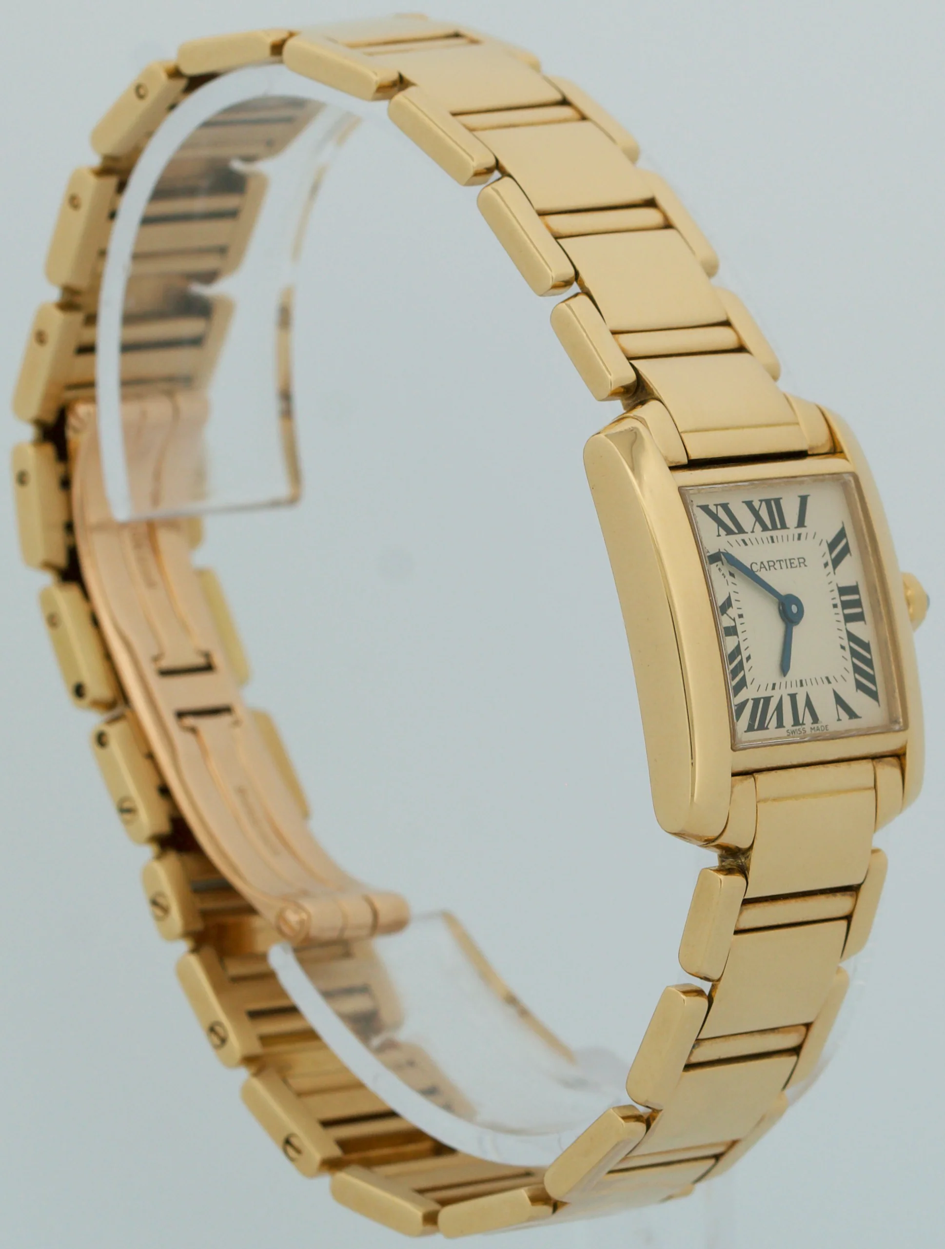 Ladies Cartier Tank Francaise IVORY 18K Gold 25mm Quartz W50002N2 1820 Watch - Image 4