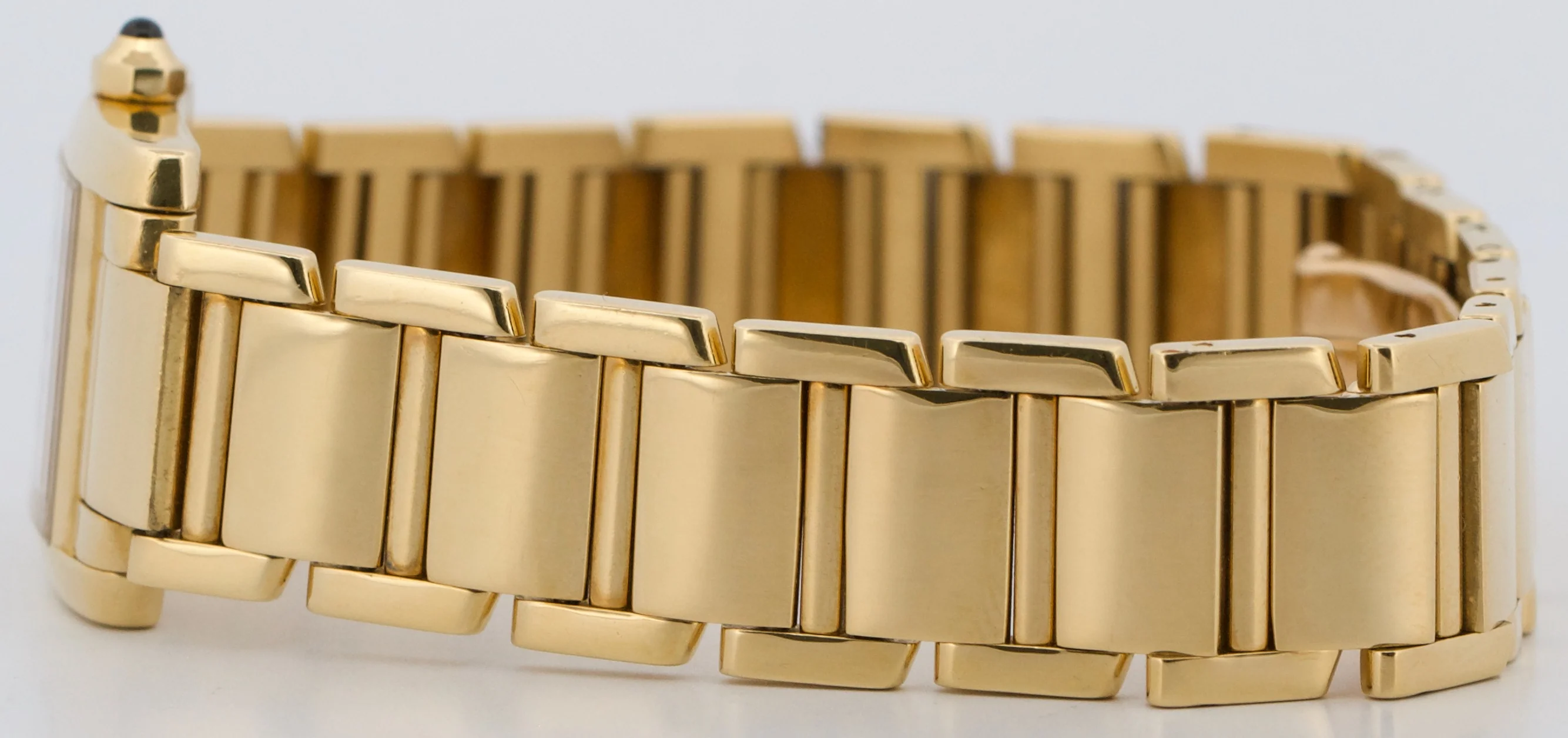 Ladies Cartier Tank Francaise IVORY 18K Gold 25mm Quartz W50002N2 1820 Watch - Image 5
