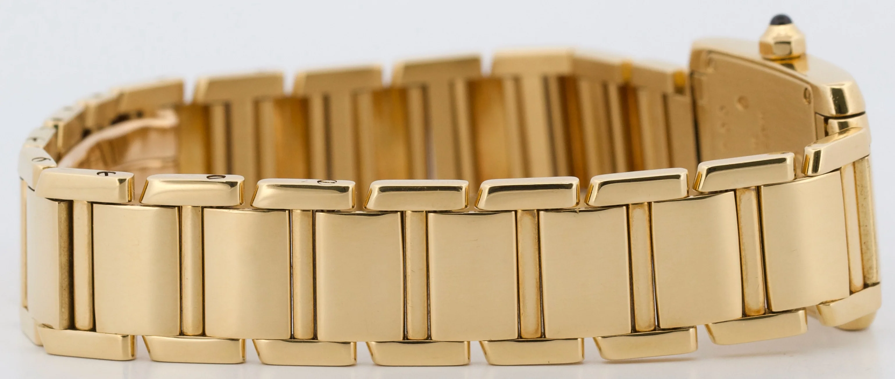 Ladies Cartier Tank Francaise IVORY 18K Gold 25mm Quartz W50002N2 1820 Watch - Image 6