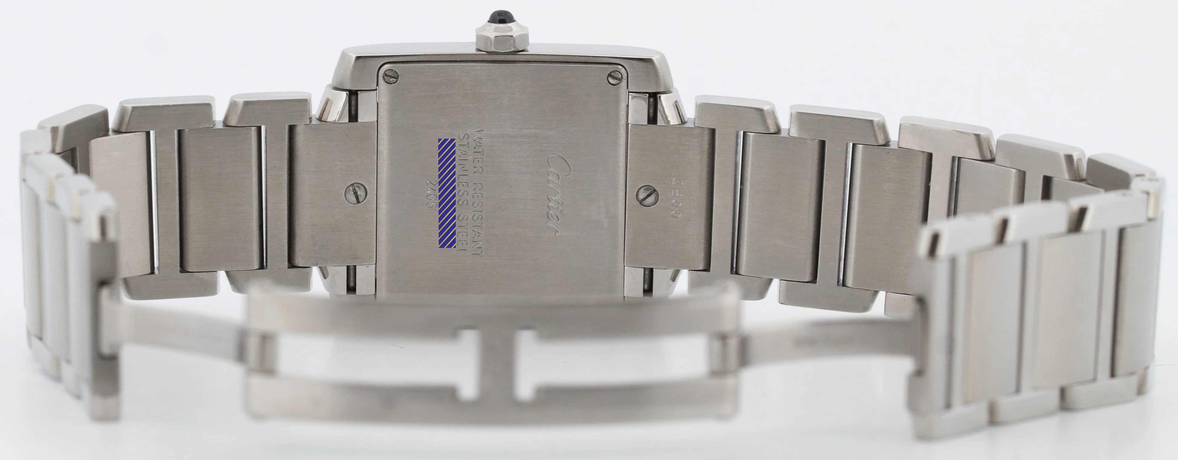 Ladies Cartier Tank Francaise Midsize 2465 Stainless Steel Roman Quartz Watch - Image 10