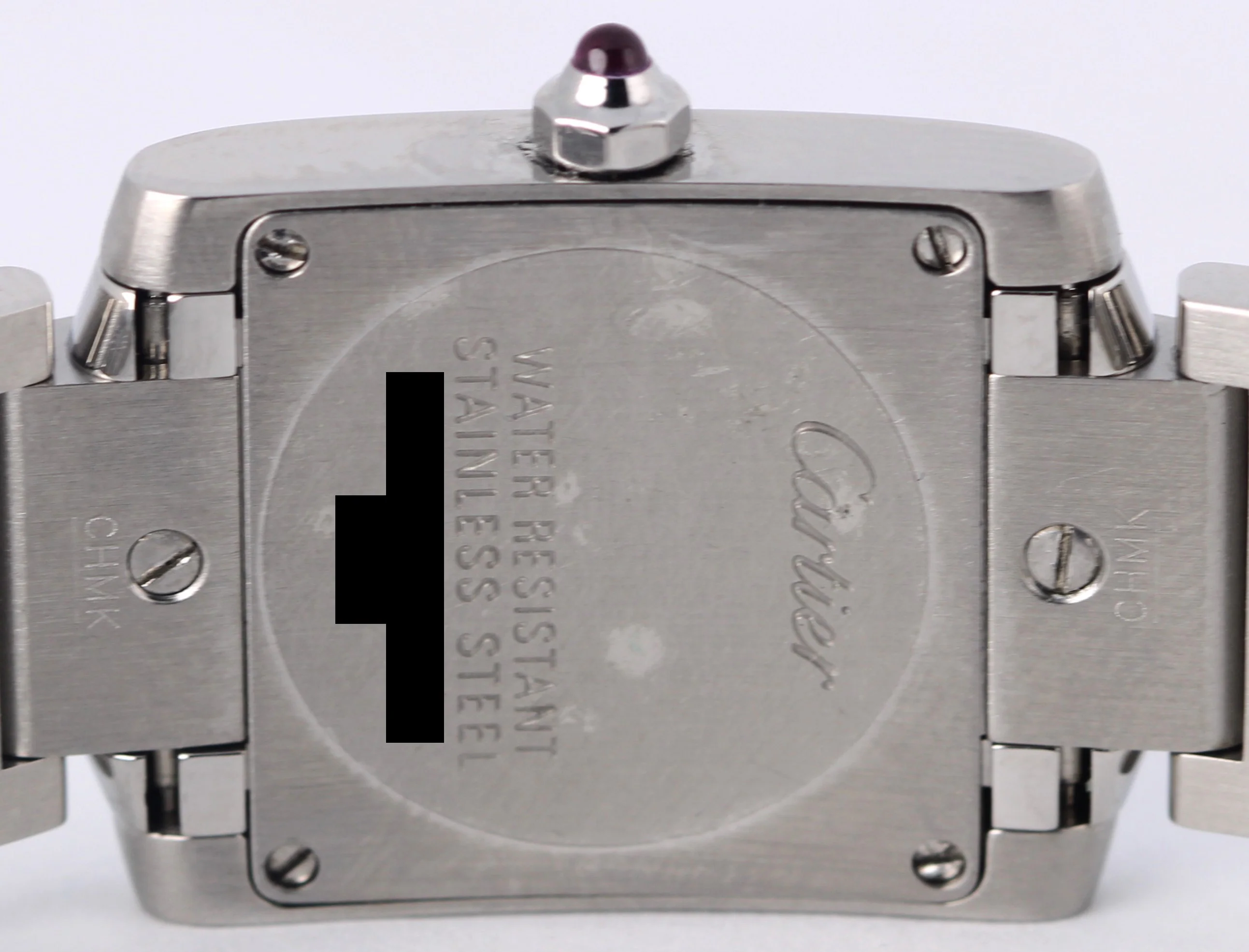 Ladies Cartier Tank Française Steel PINK Mother of Pearl Roman 20mm 2384 Watch - Image 9