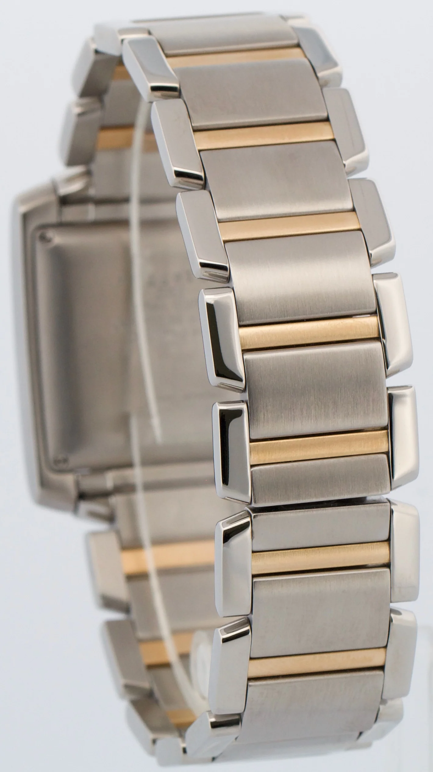 Ladies Cartier Tank Francaise Two-Tone 18K Gold Steel Guilloche 2302 W5100504 - Image 5