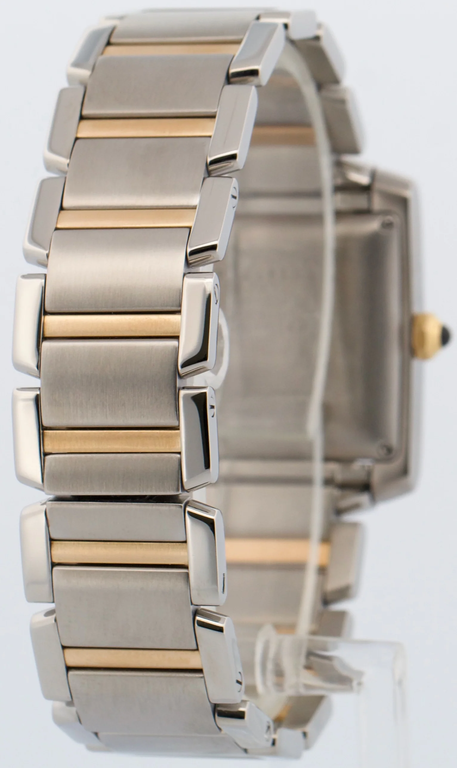 Ladies Cartier Tank Francaise Two-Tone 18K Gold Steel Guilloche 2302 W5100504 - Image 6