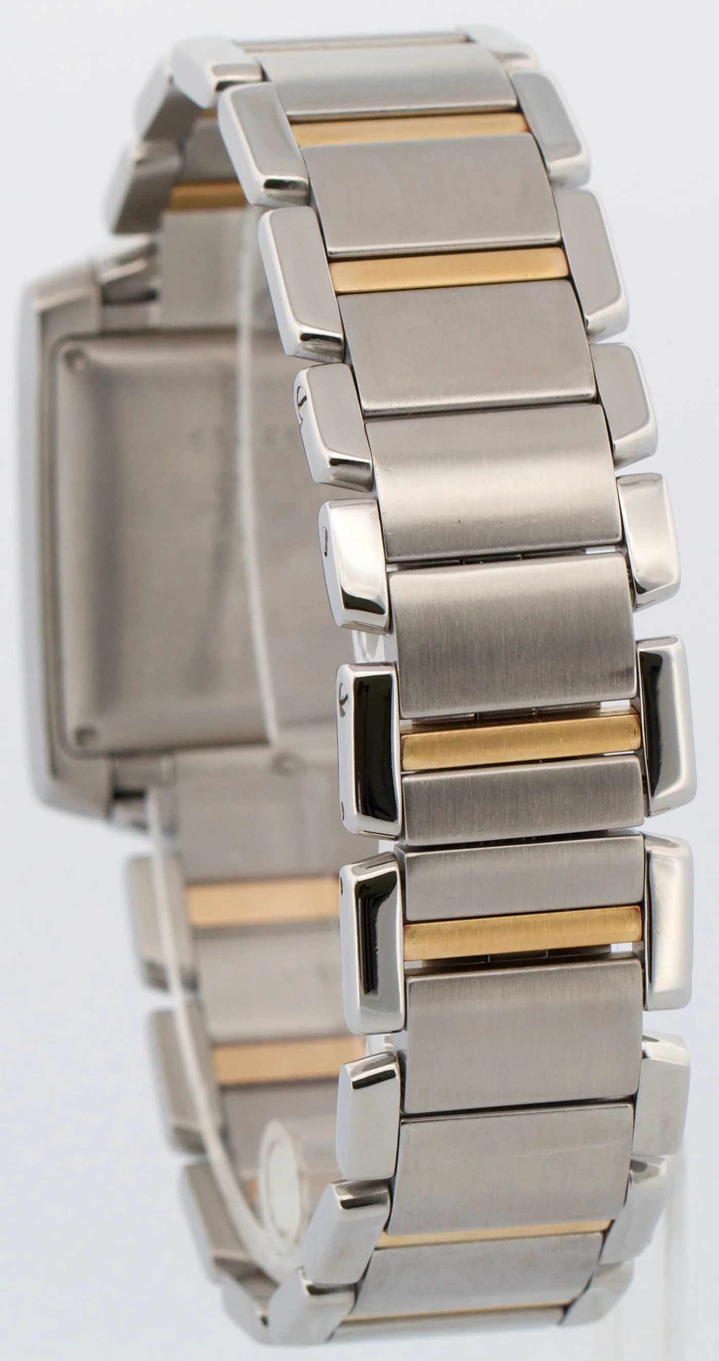 Ladies Cartier Tank Francaise Two-Tone 18K Gold Steel Guilloche 2302 W51005Q4 - Image 5