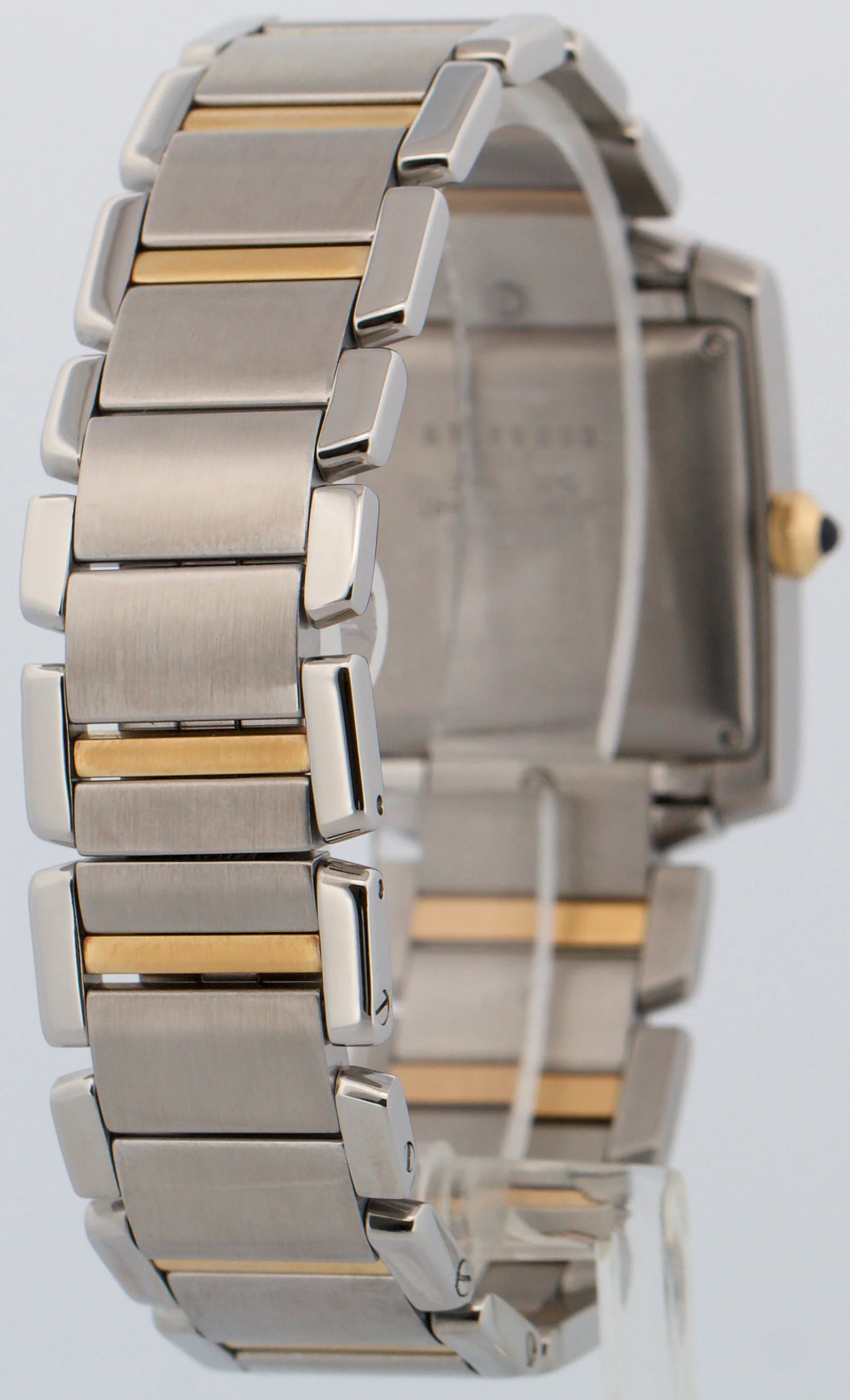 Ladies Cartier Tank Francaise Two-Tone 18K Gold Steel Guilloche 2302 W51005Q4 - Image 6