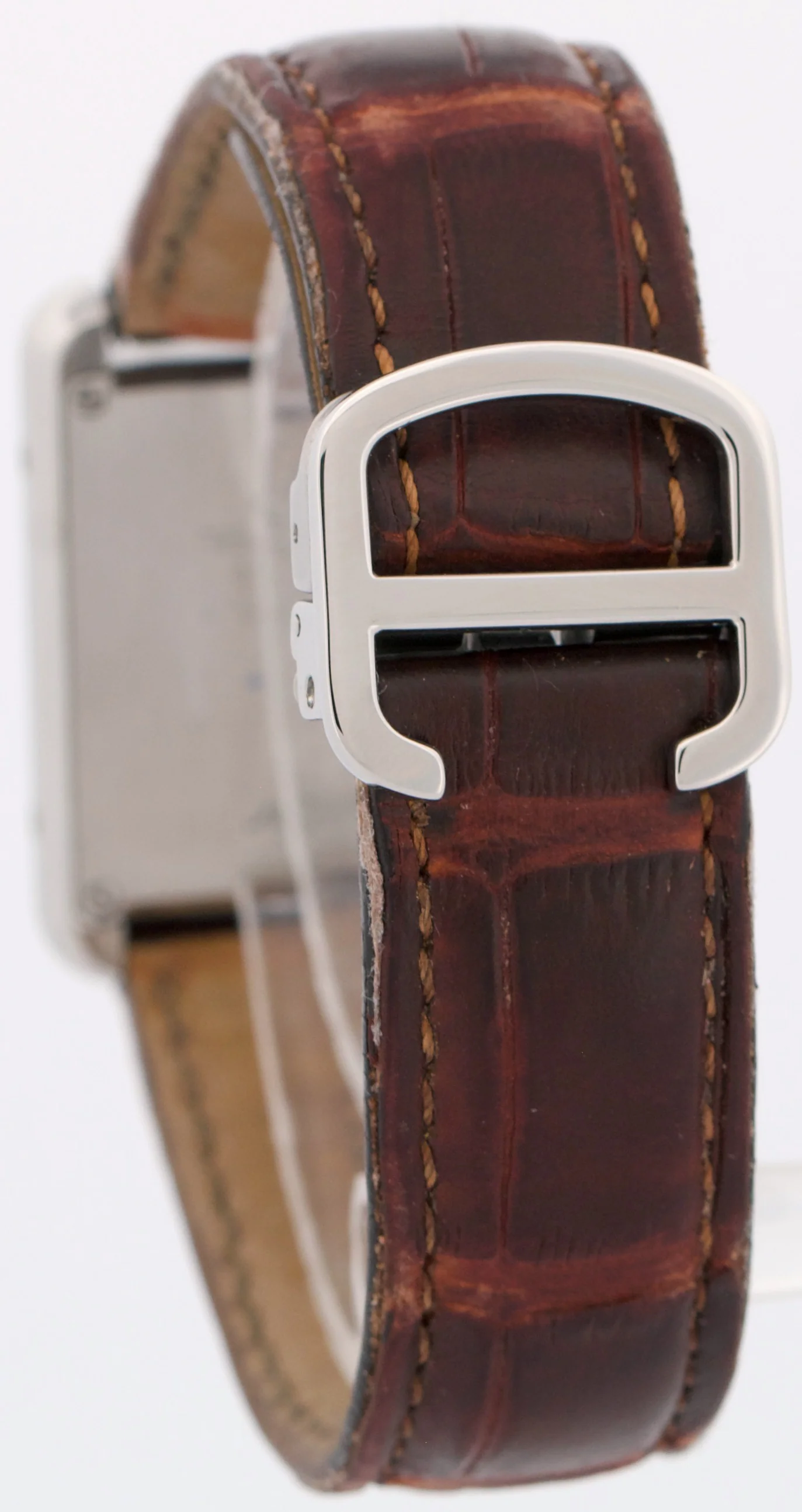 Ladies Cartier Tank Solo Small Steel 31mm x 23mm Quartz Leather 3170 / W5200005 - Image 5