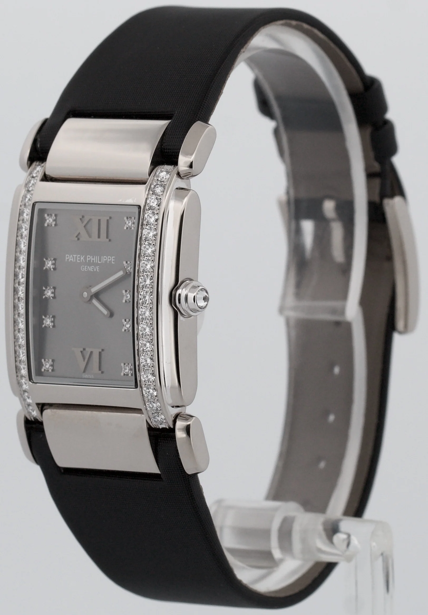 Ladies Patek Philippe Twenty-4 RHODIUM DIAMOND Satin 18K White Gold 30mm 4920G - Image 3