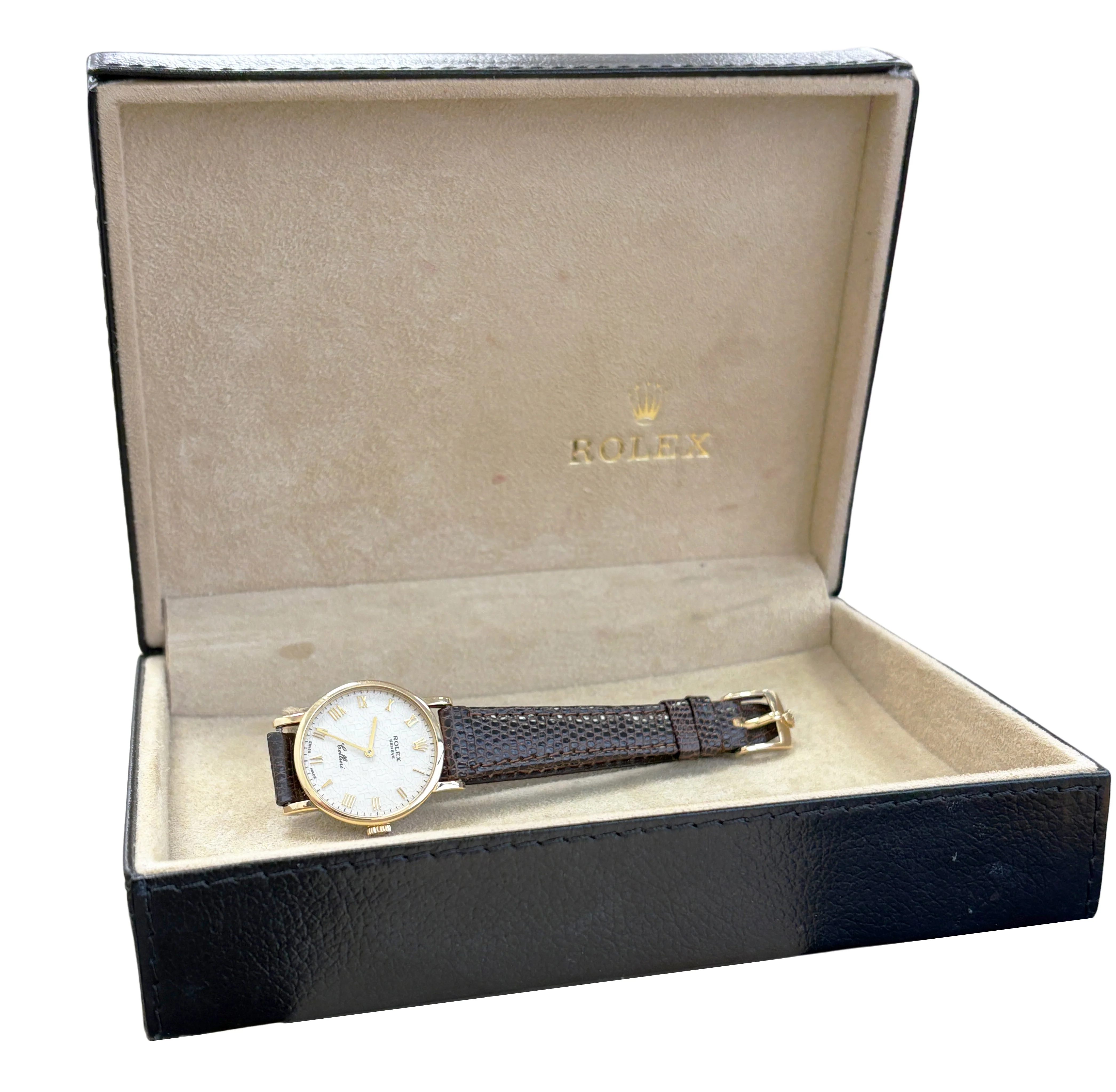 Ladies Rolex Cellini White Jubilee 18K Yellow Gold 26mm Manual Watch 5109 BOX - Image 2