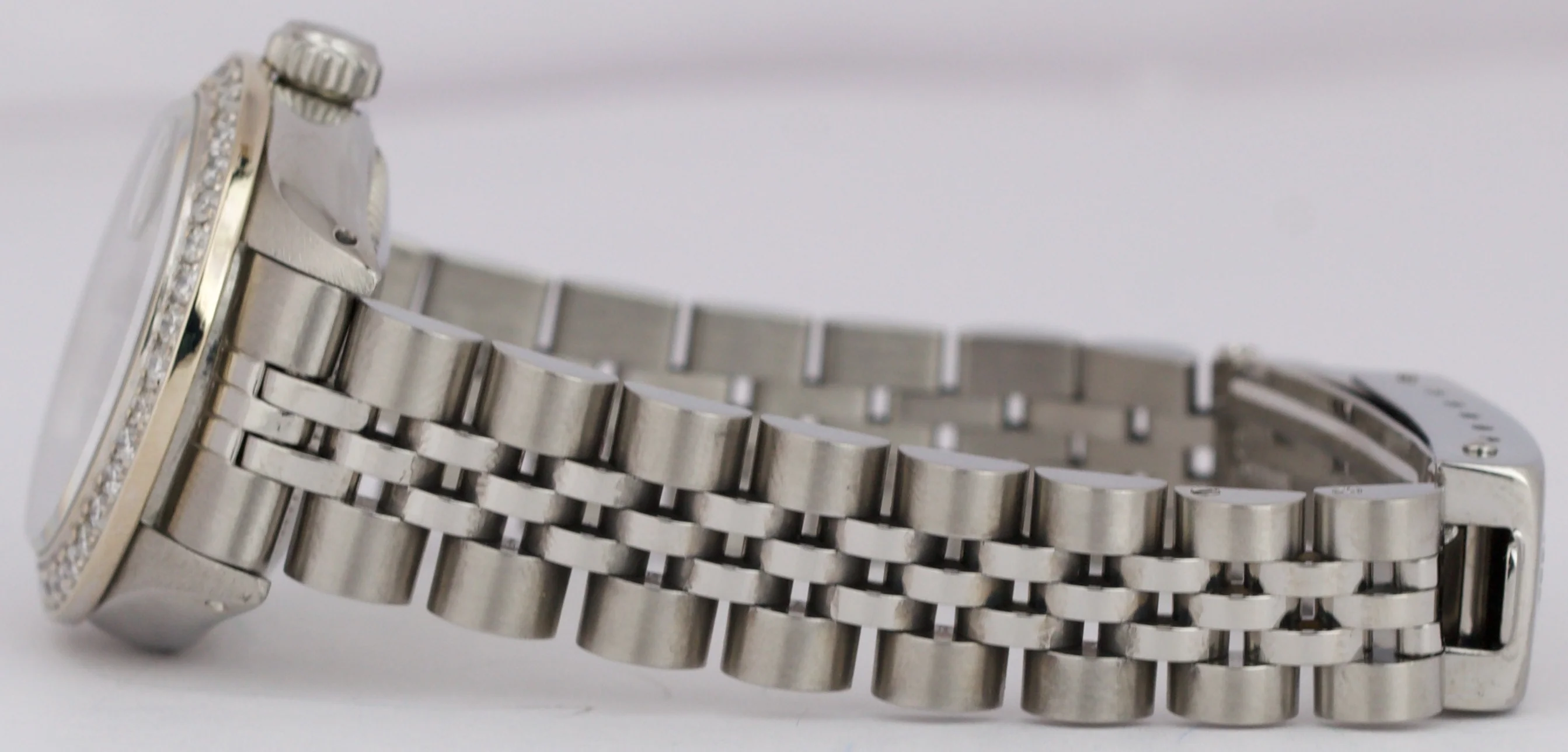 Ladies Rolex DateJust 26mm RHODIUM DIAMOND Stainless Steel JUBILEE Watch 6916 - Image 7