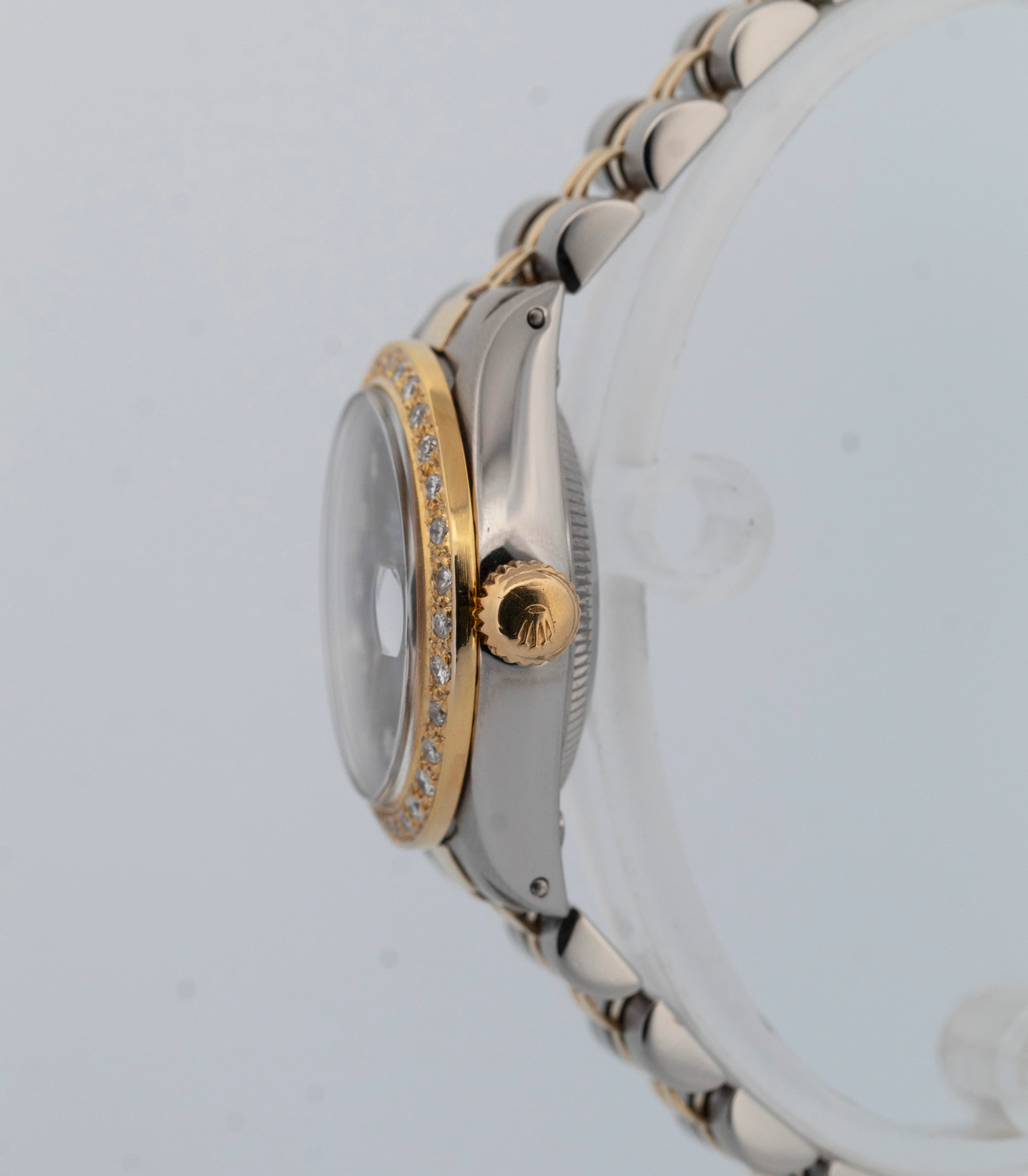 Ladies Rolex DateJust 26mm Black DIAMOND Two-Tone 18K Gold Steel JUBILEE 6917 - Image 3