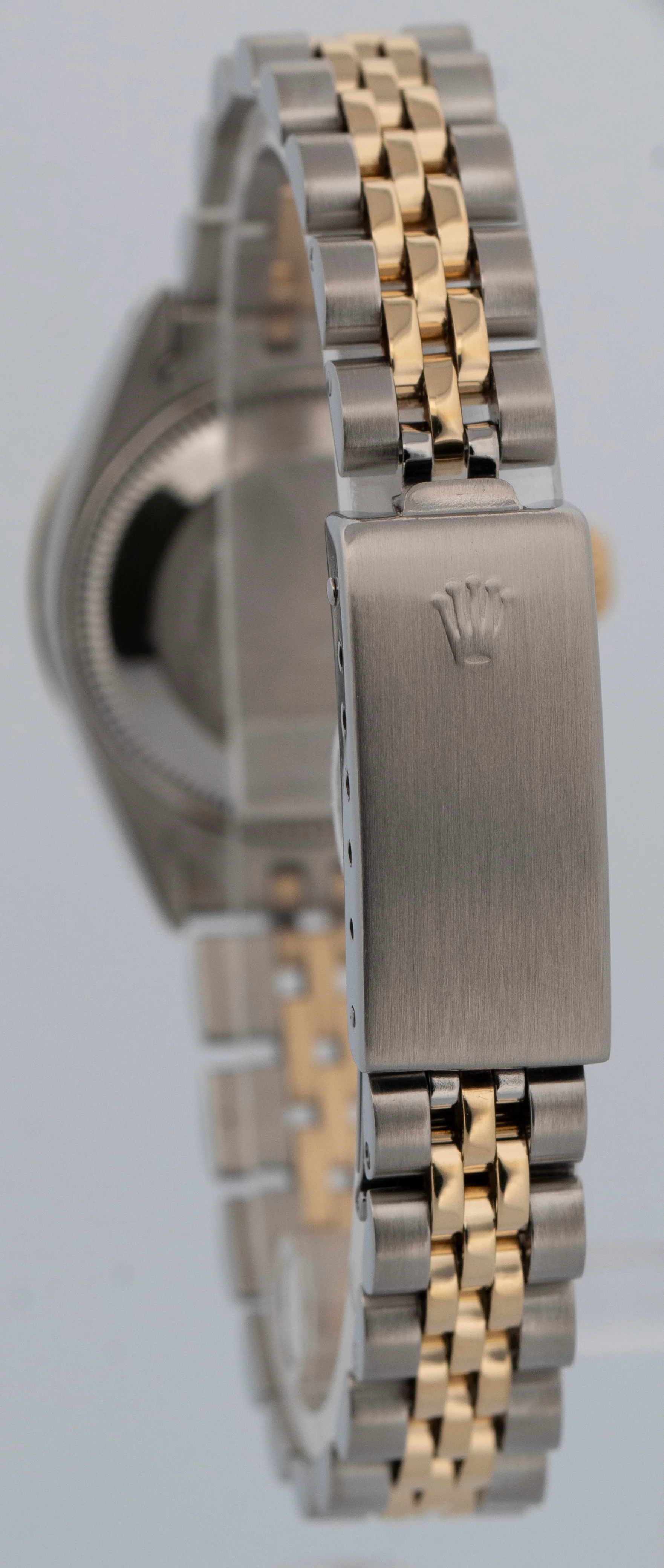 Ladies Rolex DateJust 26mm Black DIAMOND Two-Tone 18K Gold Steel JUBILEE 6917 - Image 5