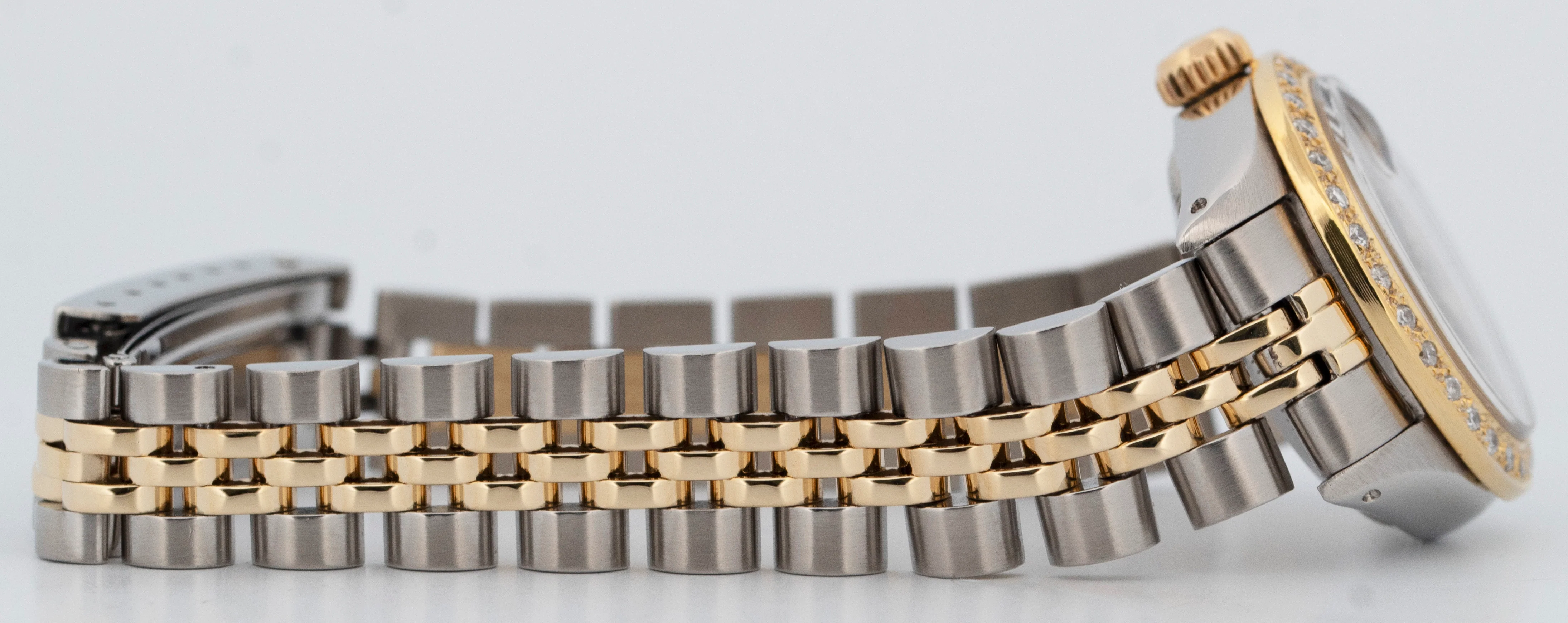 Ladies Rolex DateJust 26mm Black DIAMOND Two-Tone 18K Gold Steel JUBILEE 6917 - Image 7