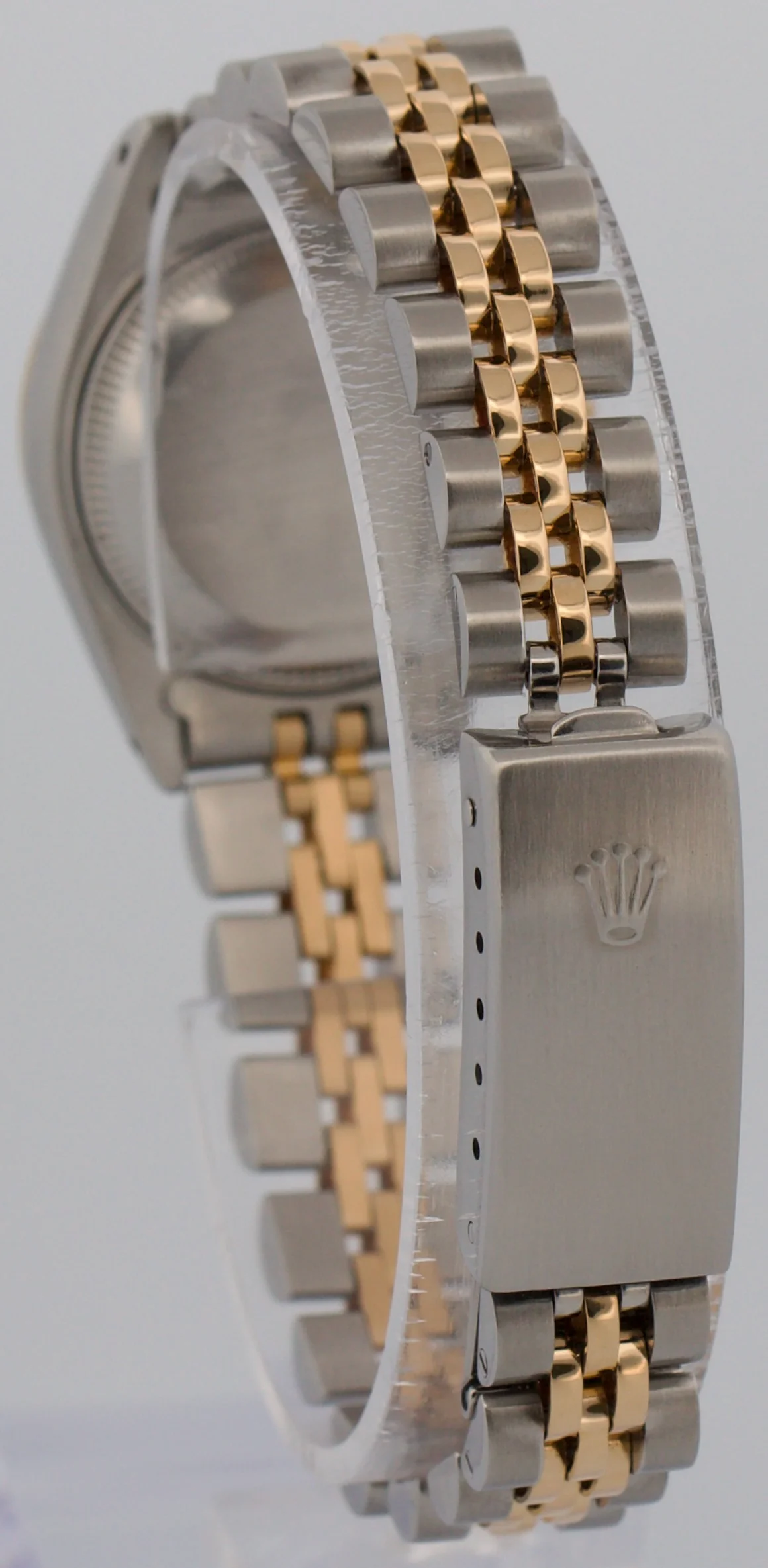 Ladies Rolex DateJust 26mm BLUE 18K Yellow Gold Steel Fluted JUBILEE 69173 Watch - Image 5