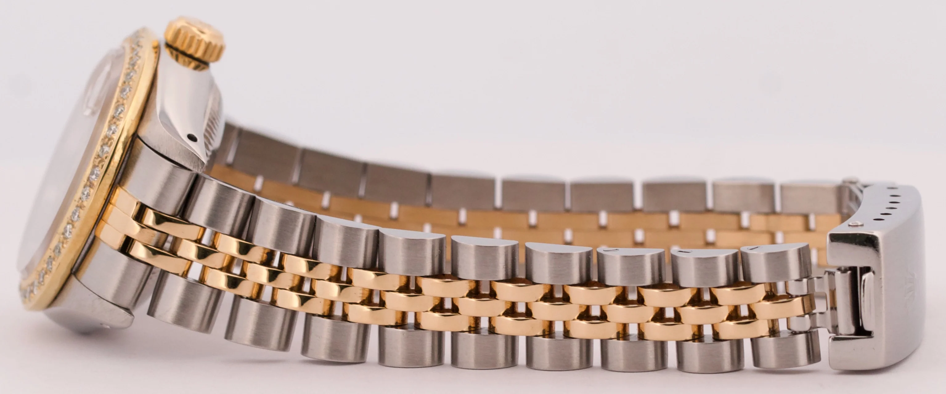 Ladies Rolex DateJust 26mm CHAMPAGNE DIAMOND 18K Yellow Gold Steel JUBILEE 69173 - Image 7