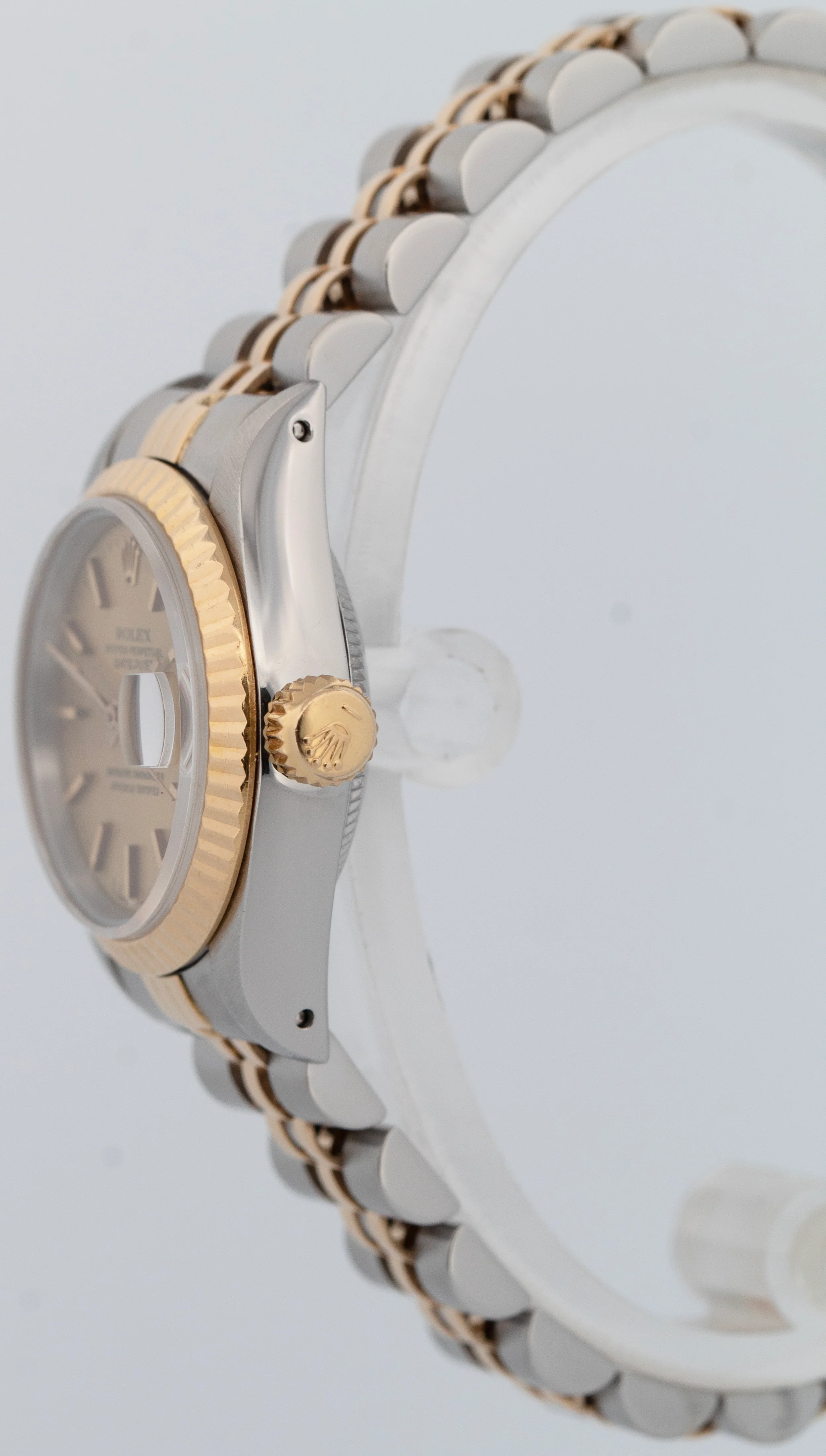 Ladies Rolex DateJust 26mm CHAMPAGNE Yellow Gold Stainless JUBILEE Watch 69173 - Image 3