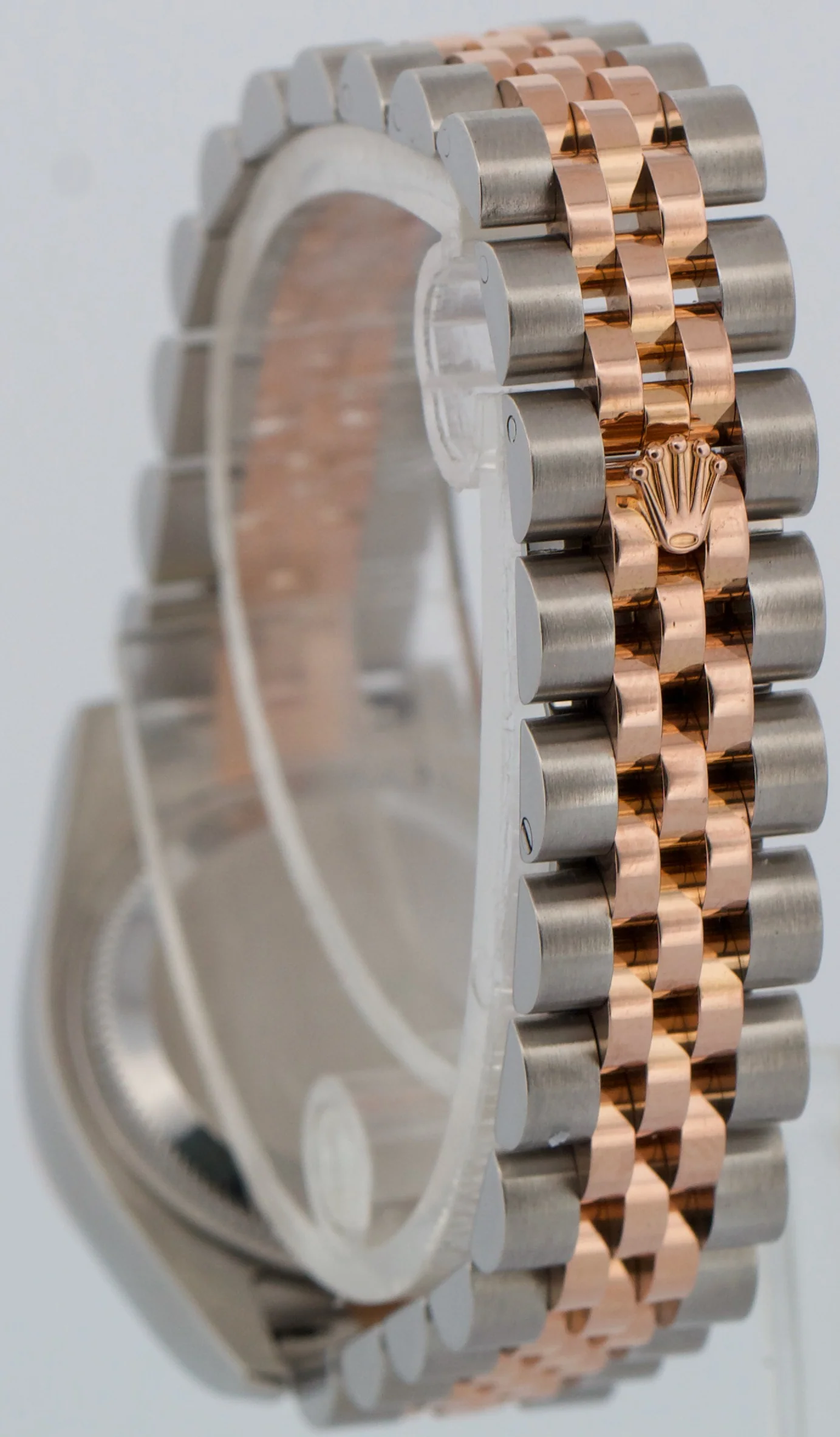 Ladies Rolex DateJust 26mm SILVER CONCENTRIC 18K Rose Gold JUBILEE 179171 - Image 5