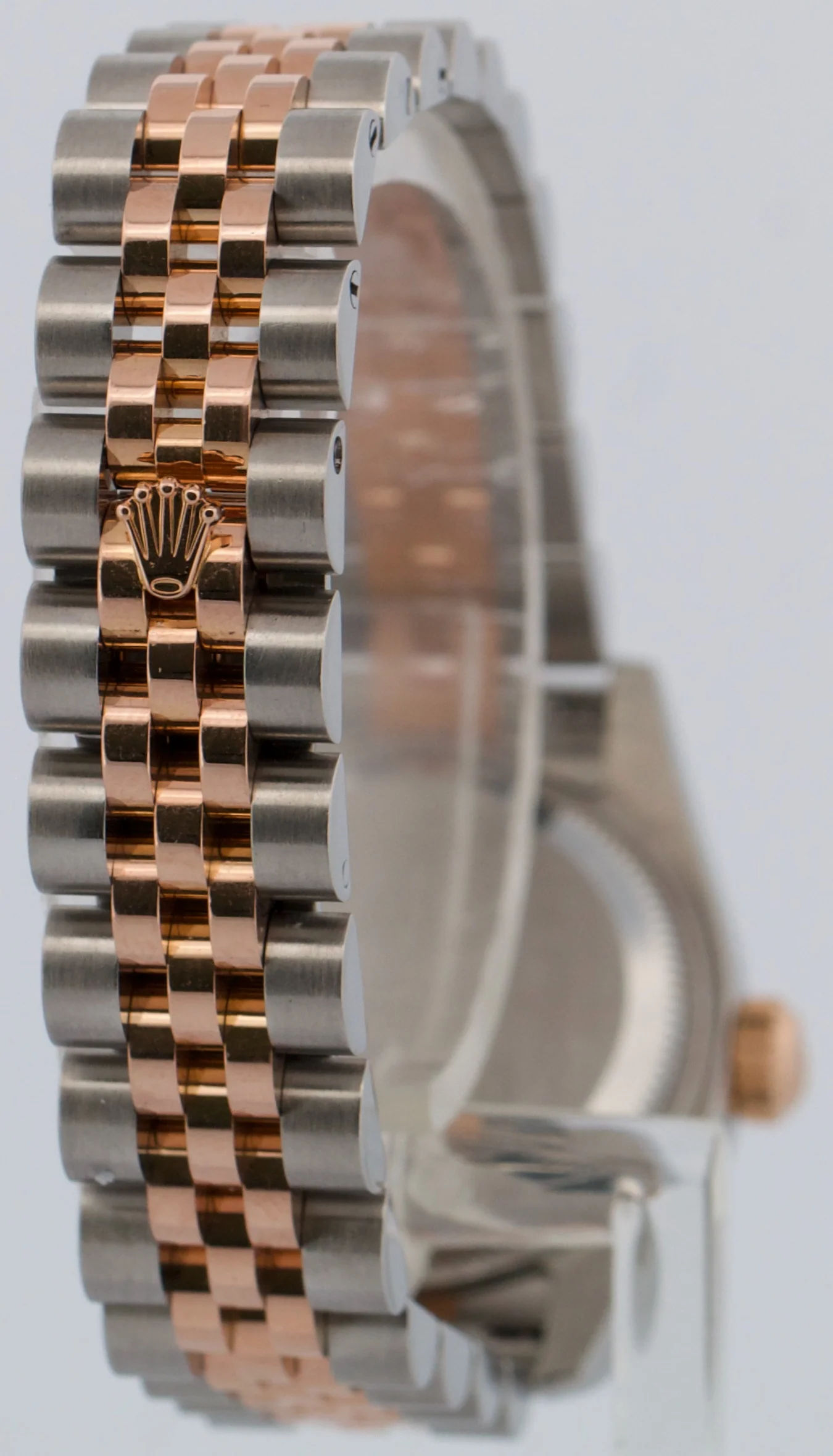 Ladies Rolex DateJust 26mm SILVER CONCENTRIC 18K Rose Gold JUBILEE 179171 - Image 6