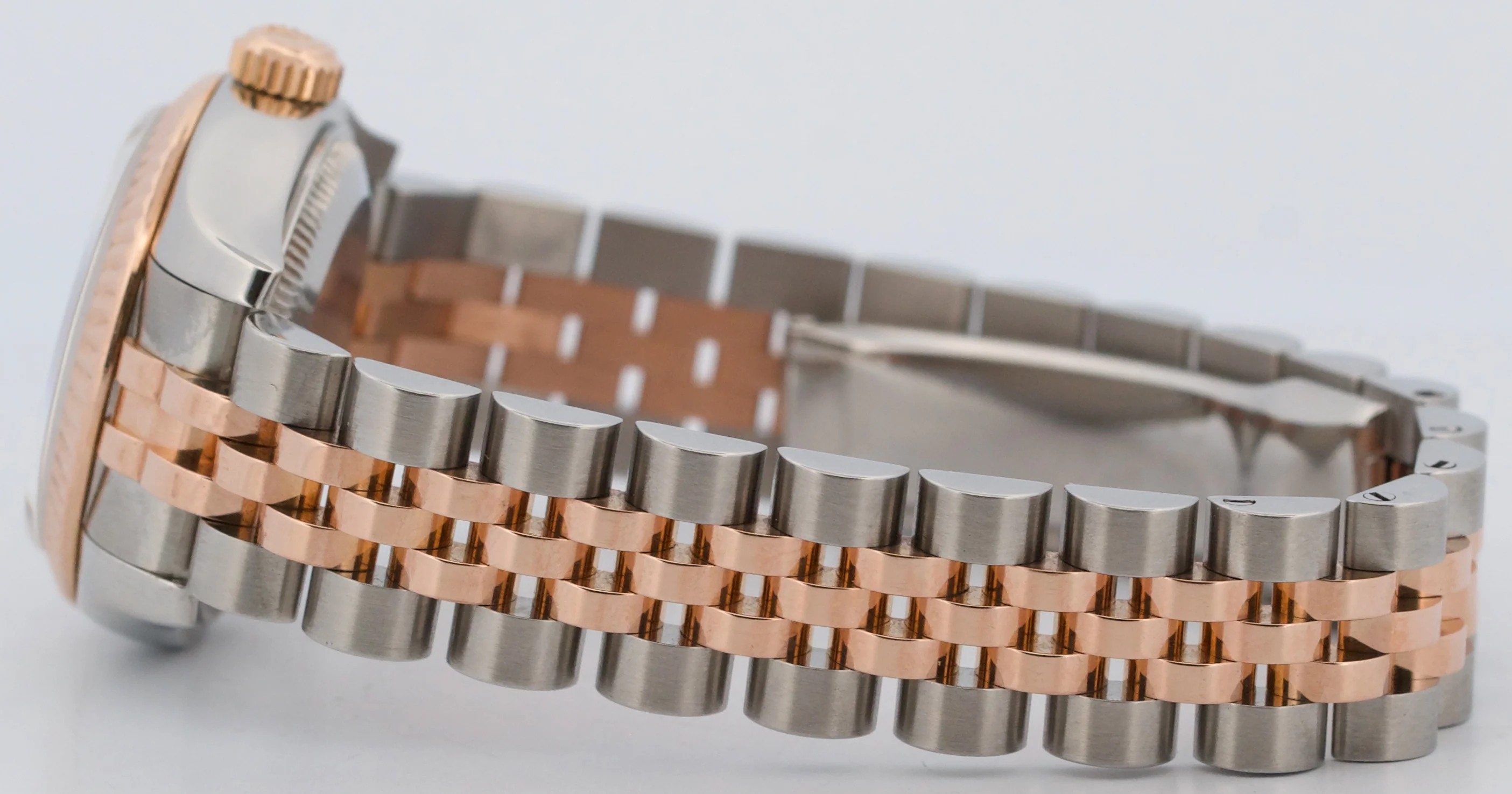 Ladies Rolex DateJust 26mm SILVER CONCENTRIC 18K Rose Gold JUBILEE 179171 - Image 7