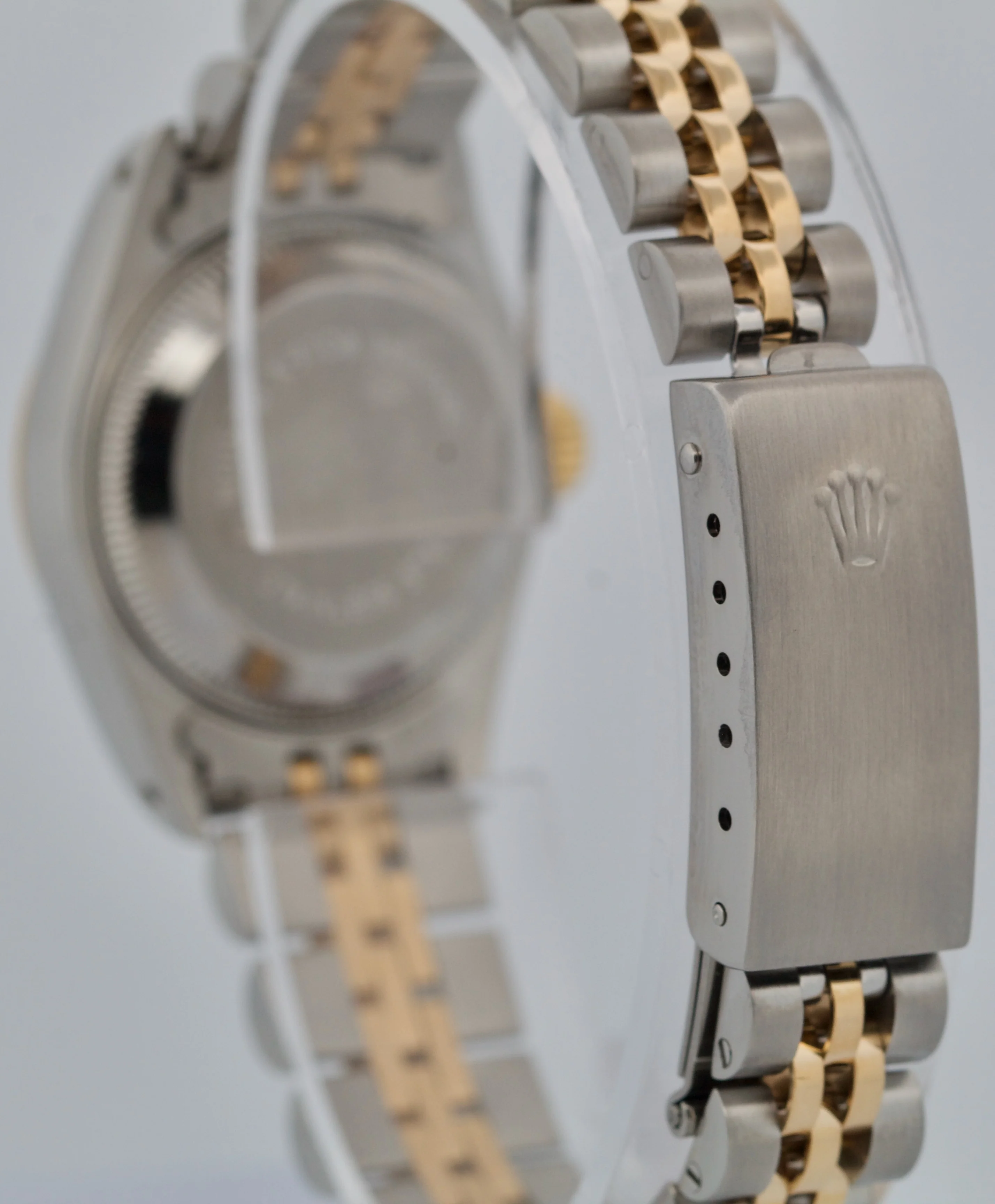Ladies Rolex DateJust 26mm FLAT CHAMPAGNE ROMAN 18K Gold Stainless JUBILEE 69173 - Image 5