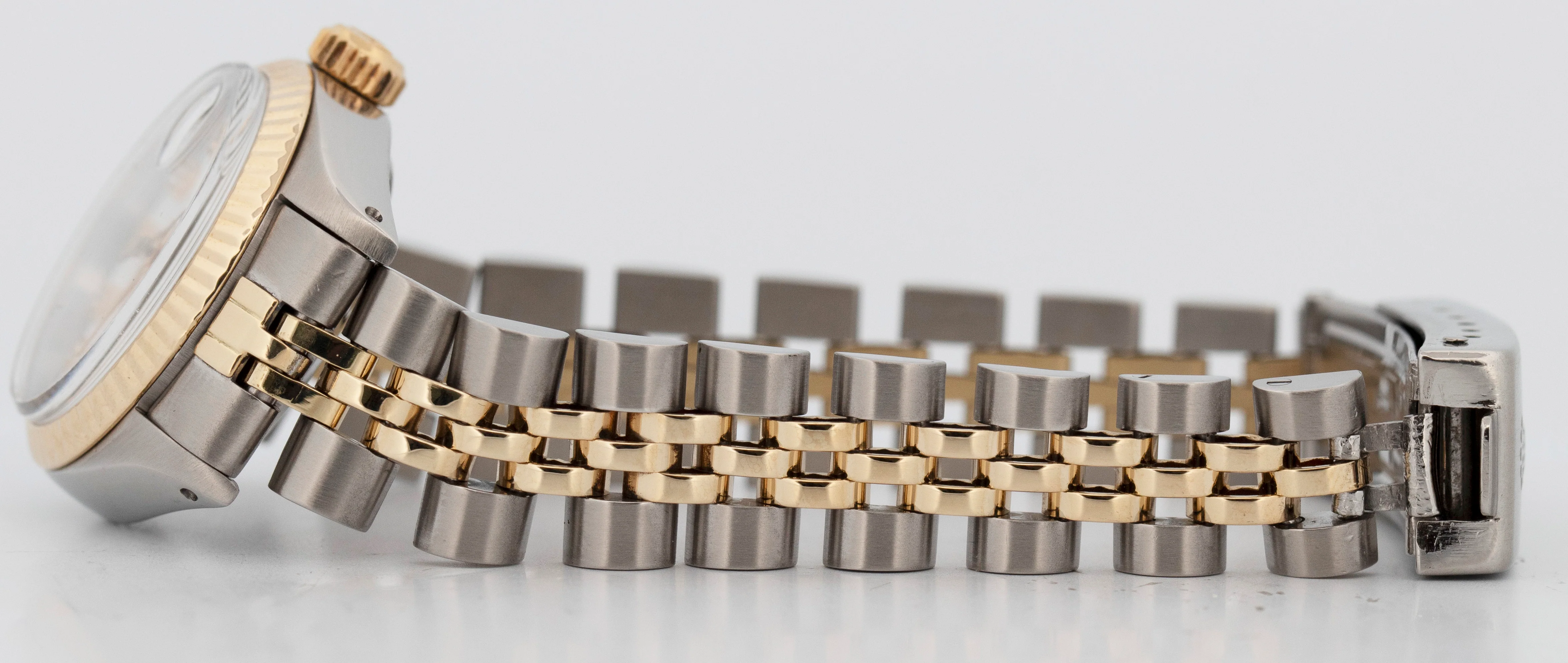 Ladies Rolex DateJust 26mm White DIAMOND Yellow Gold Steel JUBILEE 6917 Watch - Image 6
