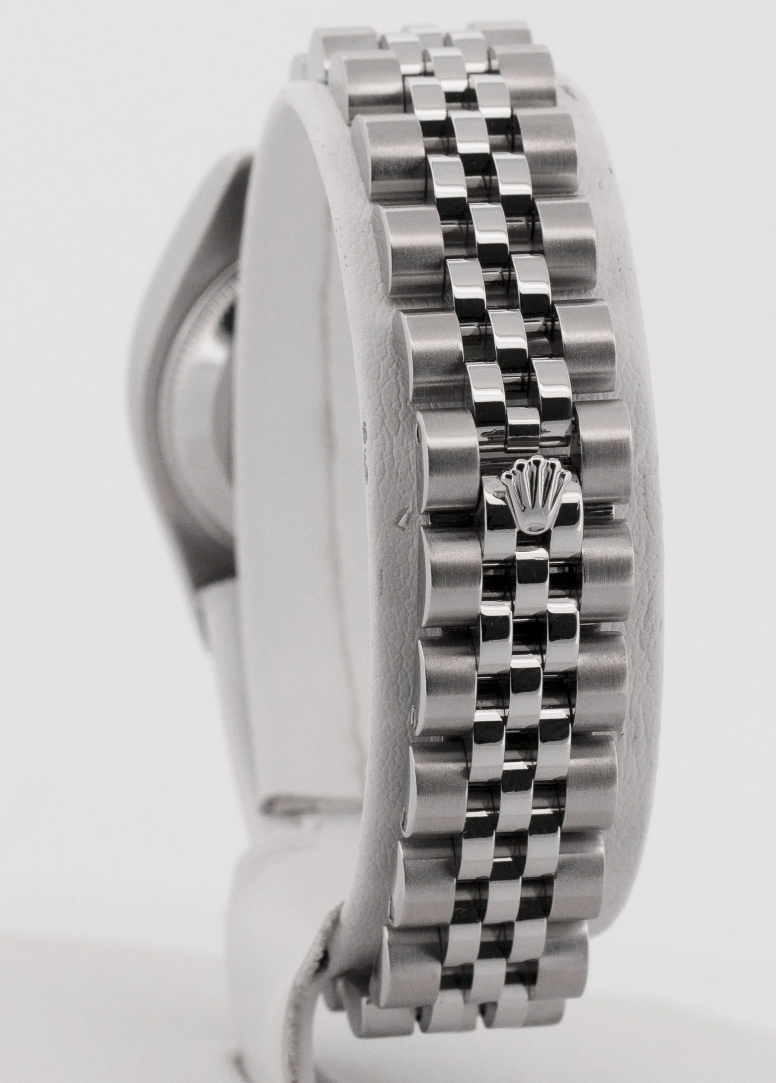 Ladies Rolex DateJust 26mm SALMON Steel White Gold Fluted JUBILEE Watch 179174 - Image 7
