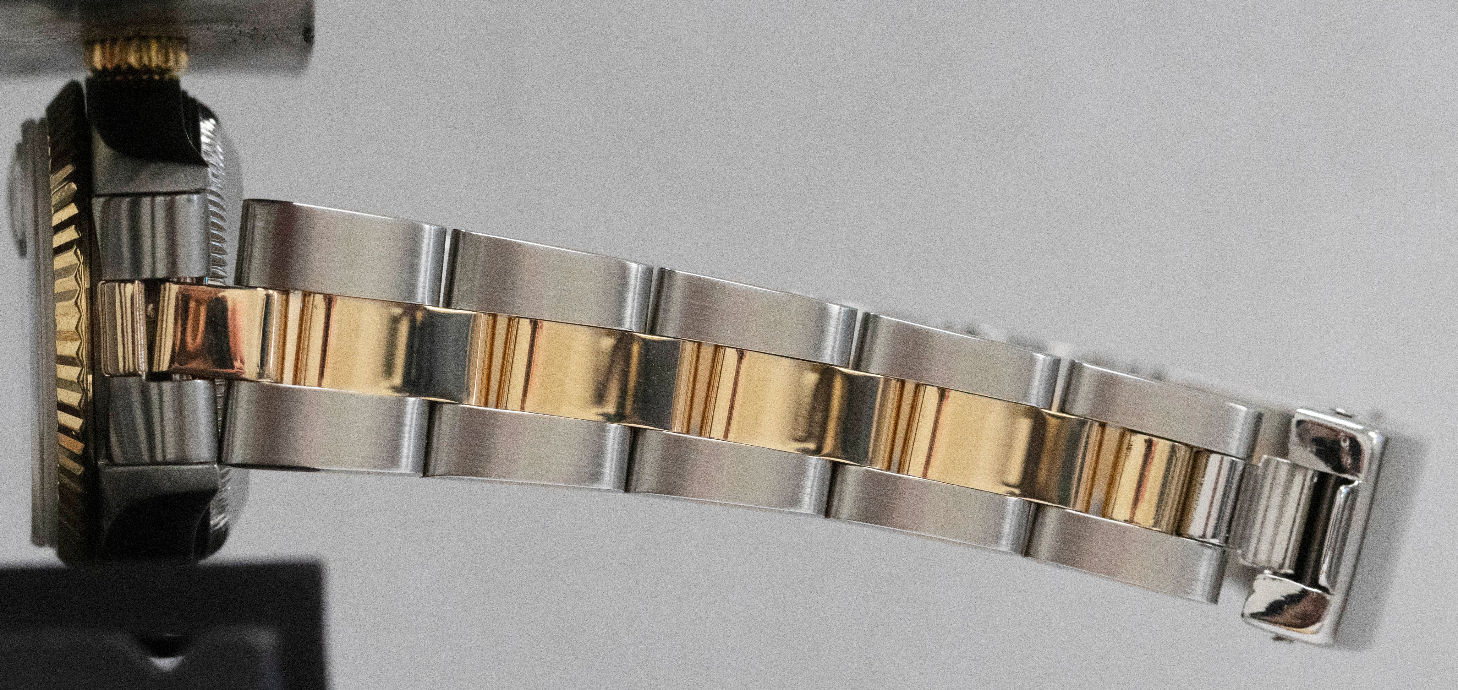 Ladies Rolex DateJust BLUE 18K Yellow Gold Stainless 26mm OYSTER Watch 79173 - Image 10