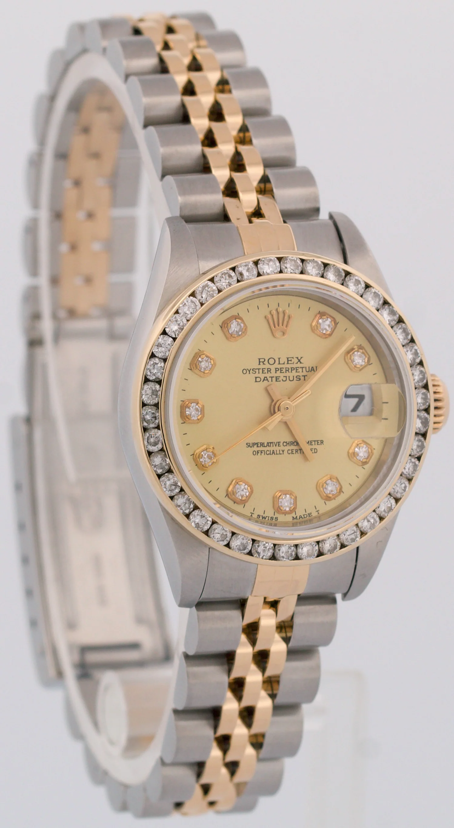 Ladies Rolex DateJust CHAMPAGNE DIAMOND 18K Gold 26mm JUBILEE Watch 79173 BOX - Image 4