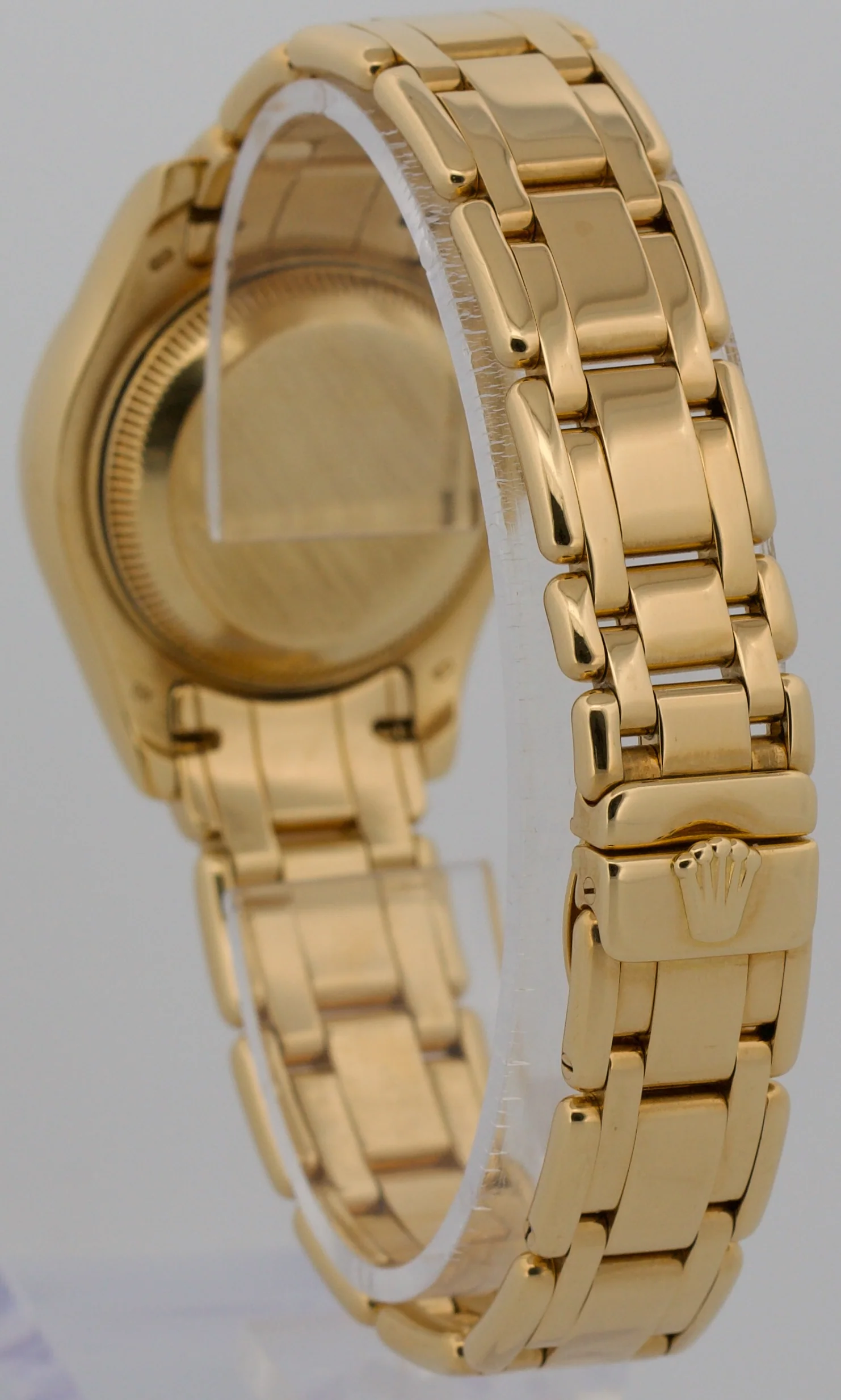 Ladies Rolex DateJust Pearlmaster DIAMOND WHITE ROMAN 18K Yellow Gold 29mm 69318 - Image 5