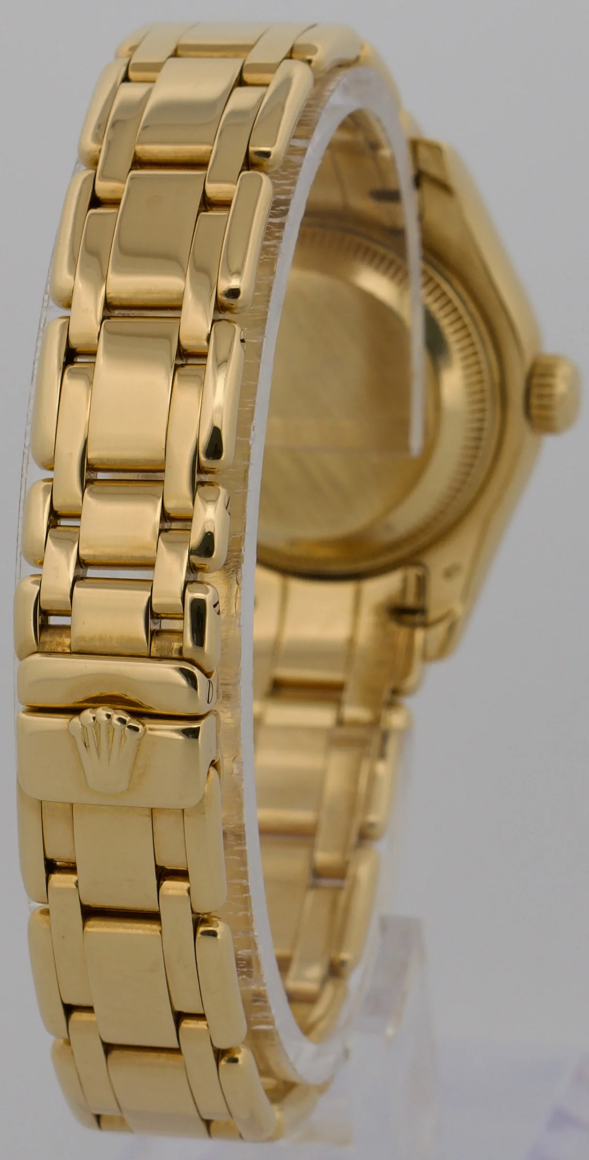 Ladies Rolex DateJust Pearlmaster DIAMOND WHITE ROMAN 18K Yellow Gold 29mm 69318 - Image 6