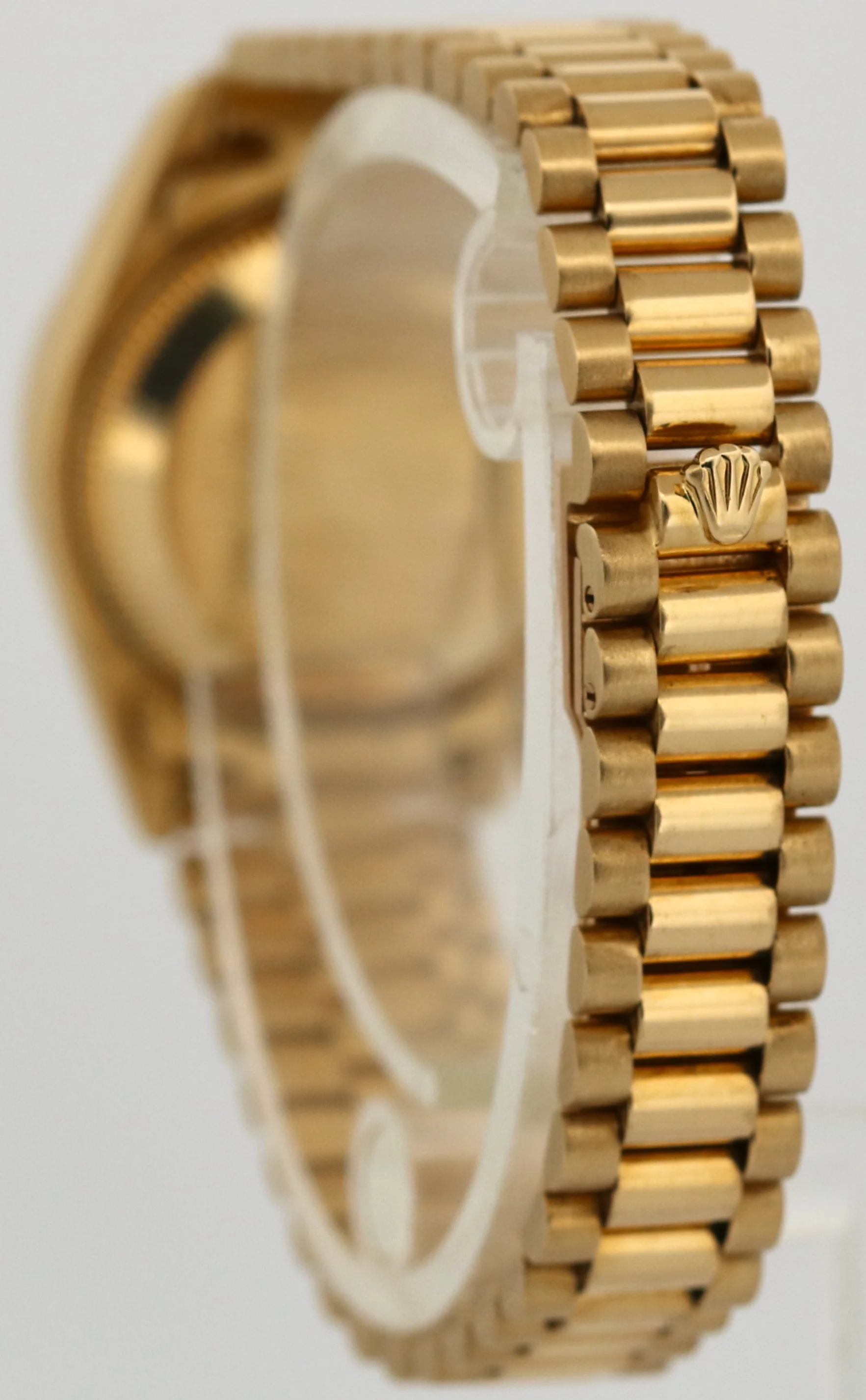 Ladies Rolex DateJust President 26mm BLUE DIAMOND 18K Yellow Gold Watch 69178 - Image 5