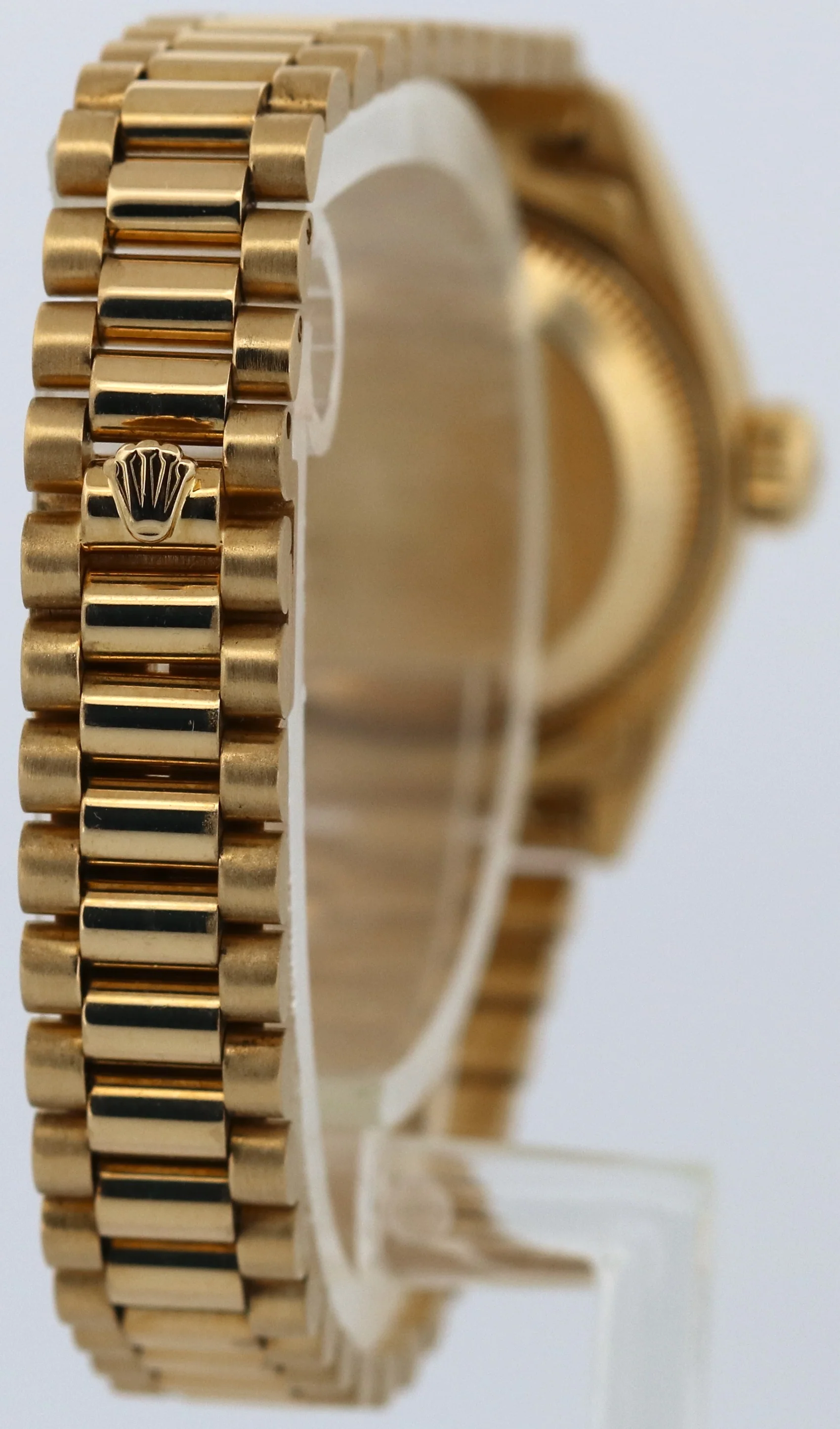 Ladies Rolex DateJust President 26mm BLUE DIAMOND 18K Yellow Gold Watch 69178 - Image 6