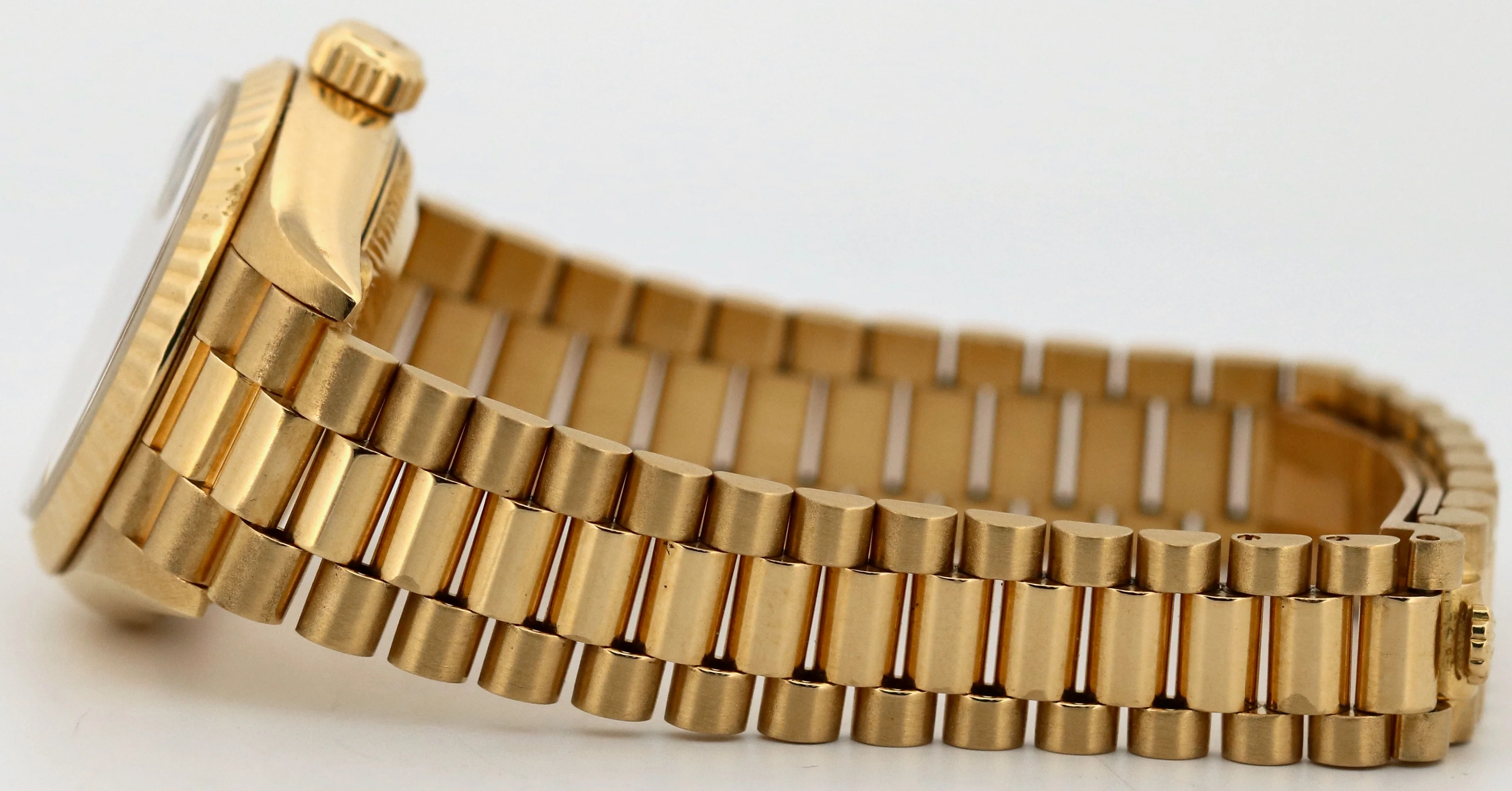 Ladies Rolex DateJust President 26mm BLUE DIAMOND 18K Yellow Gold Watch 69178 - Image 7