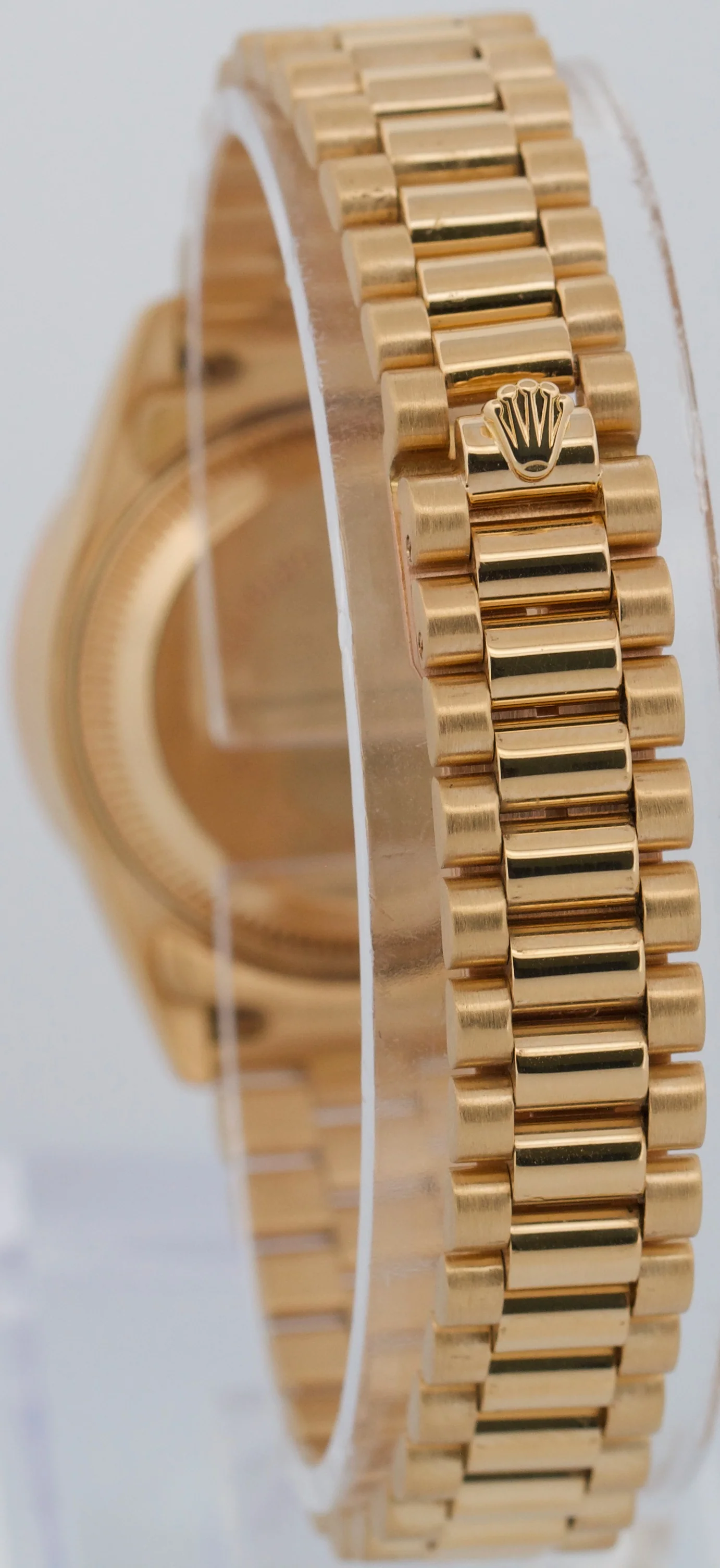 Ladies Rolex DateJust President 26mm CHAMPAGNE DIAMOND 18K Gold 69178 Watch - Image 5