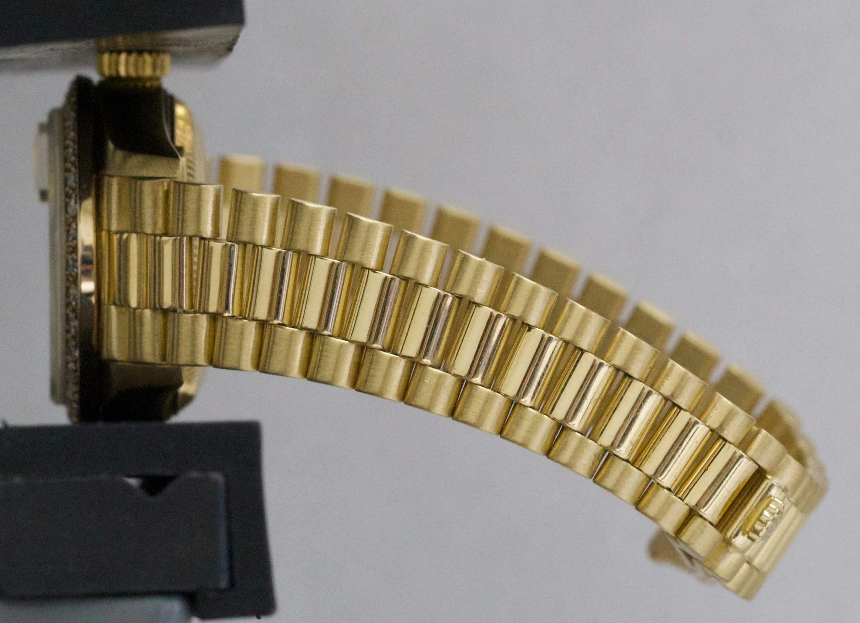 Ladies Rolex DateJust President 26mm CHAMPAGNE DIAMOND 18K Gold 69178 Watch - Image 9