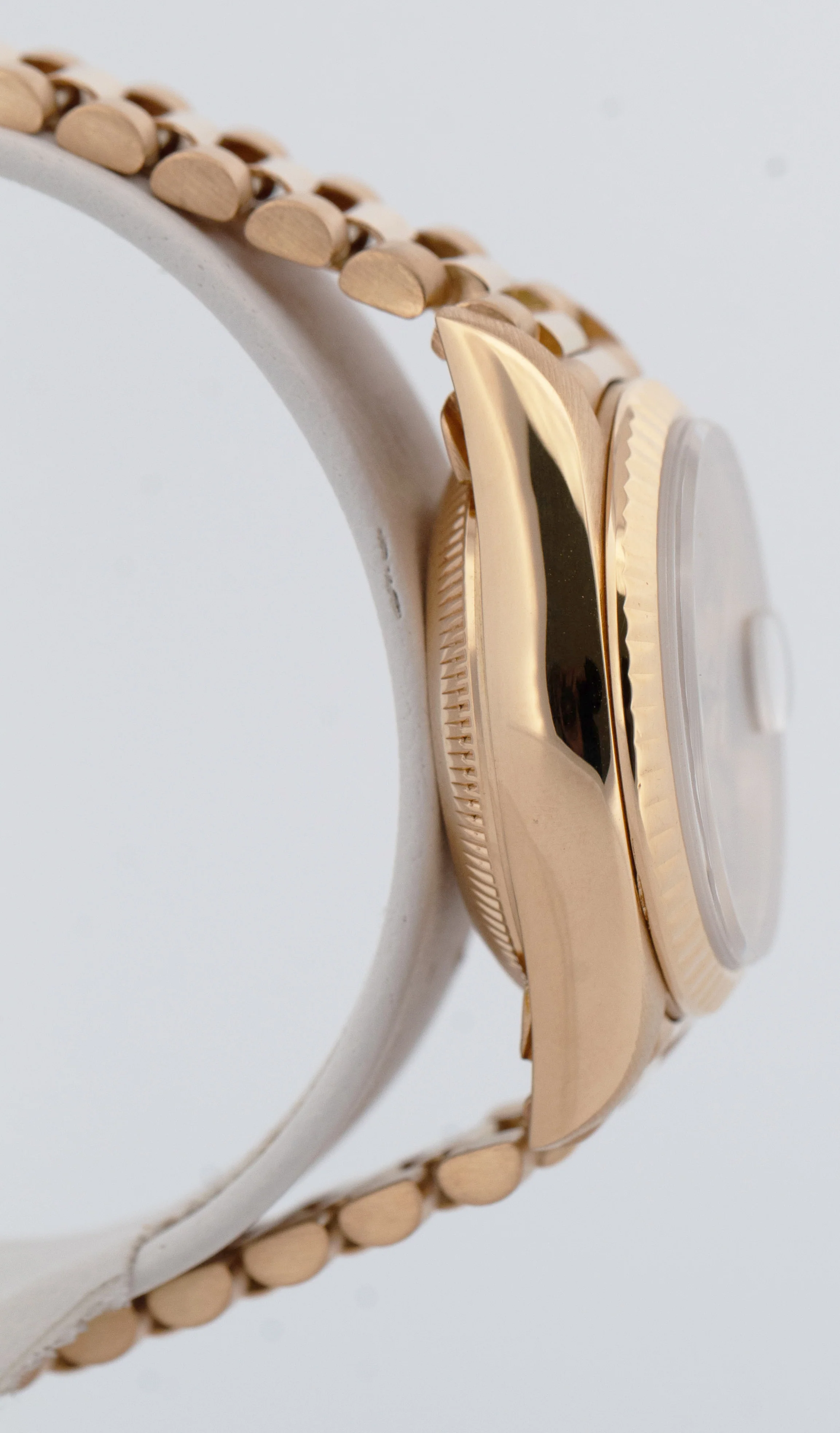 Ladies Rolex DateJust President 26mm CHAMPAGNE TAPESTRY 18K Fluted 69178 BOX - Image 4