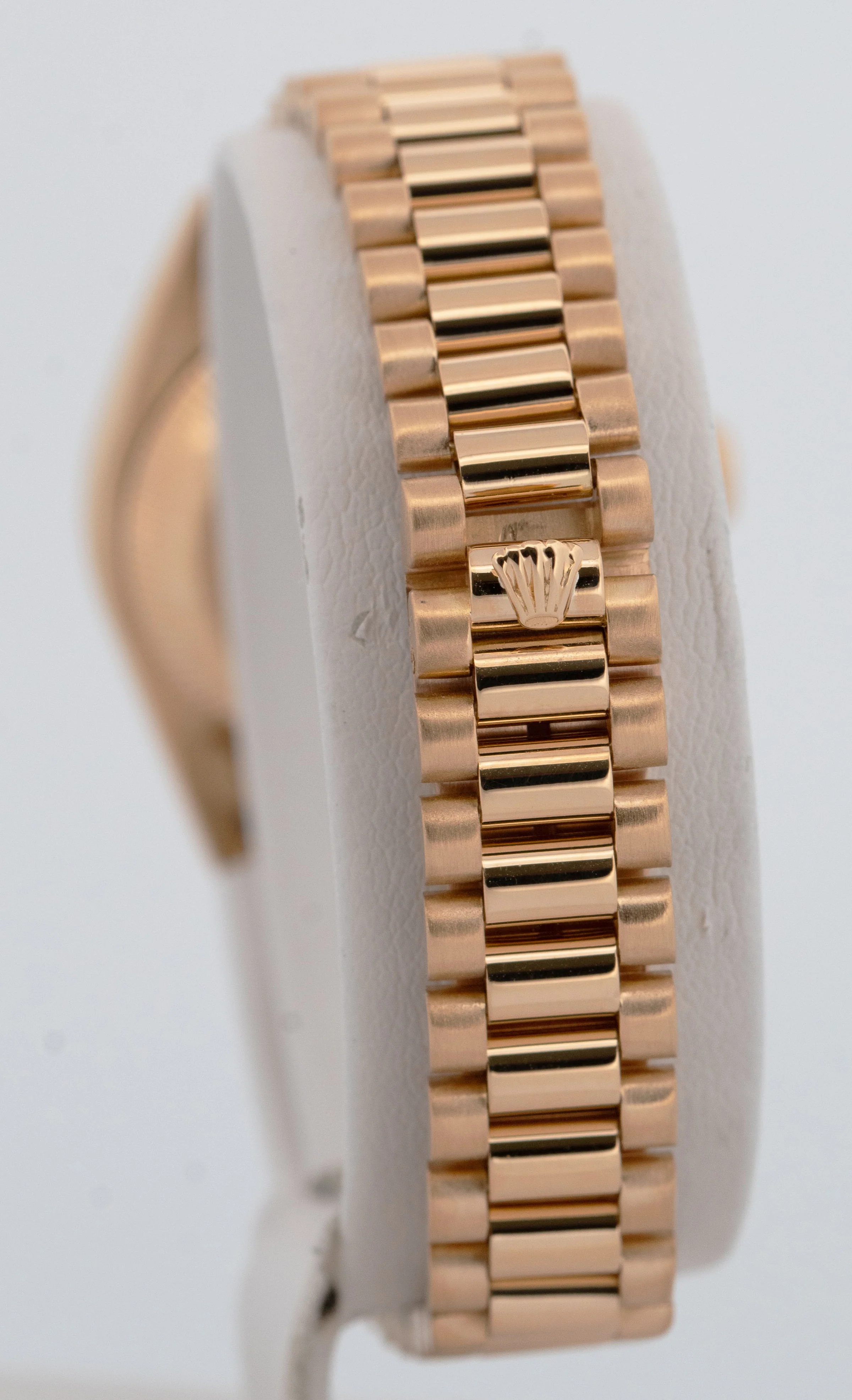 Ladies Rolex DateJust President 26mm CHAMPAGNE TAPESTRY 18K Fluted 69178 BOX - Image 5