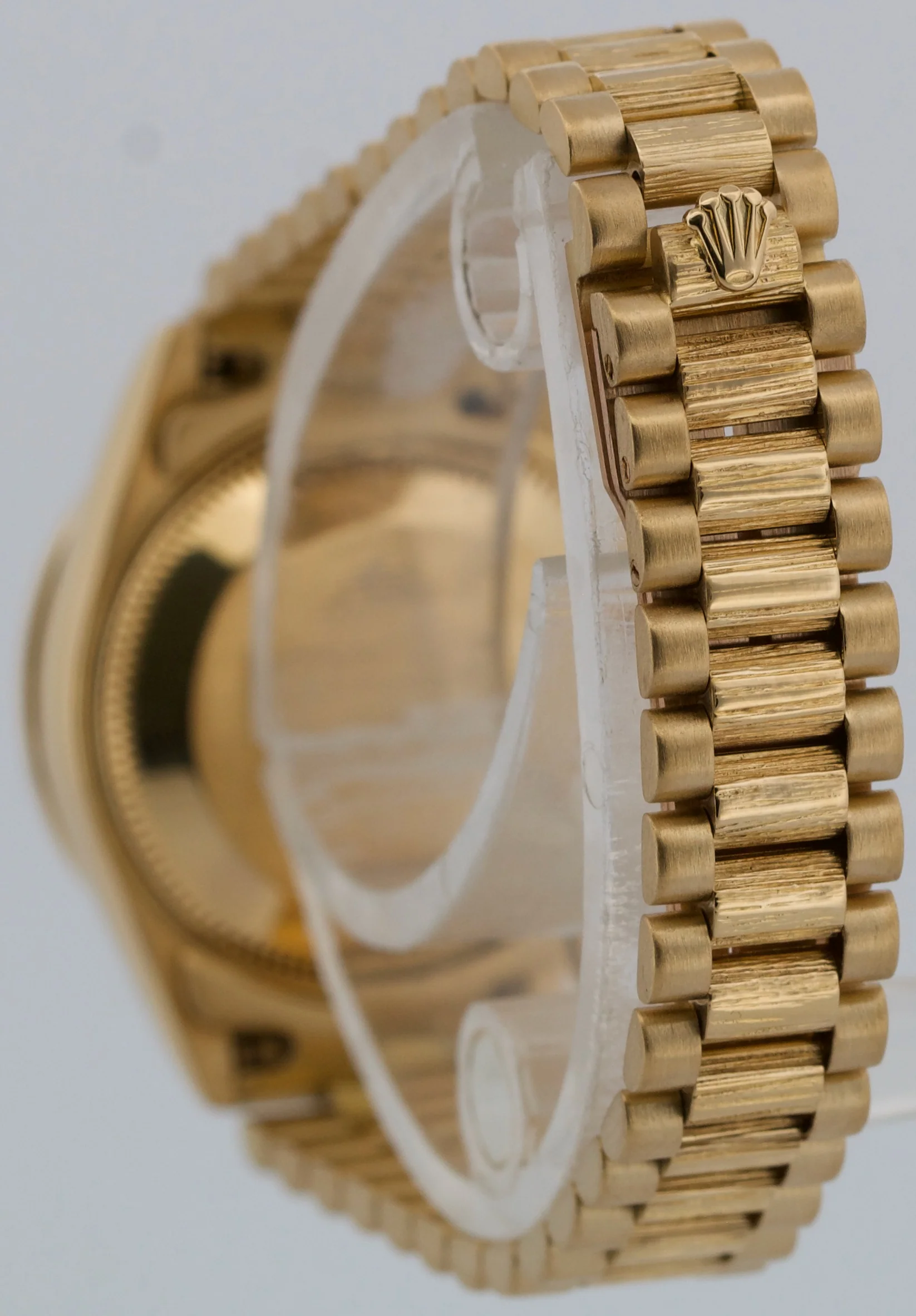 Ladies Rolex DateJust President 26mm DIAMOND BARK 18K Yellow Gold 69288 Watch - Image 6