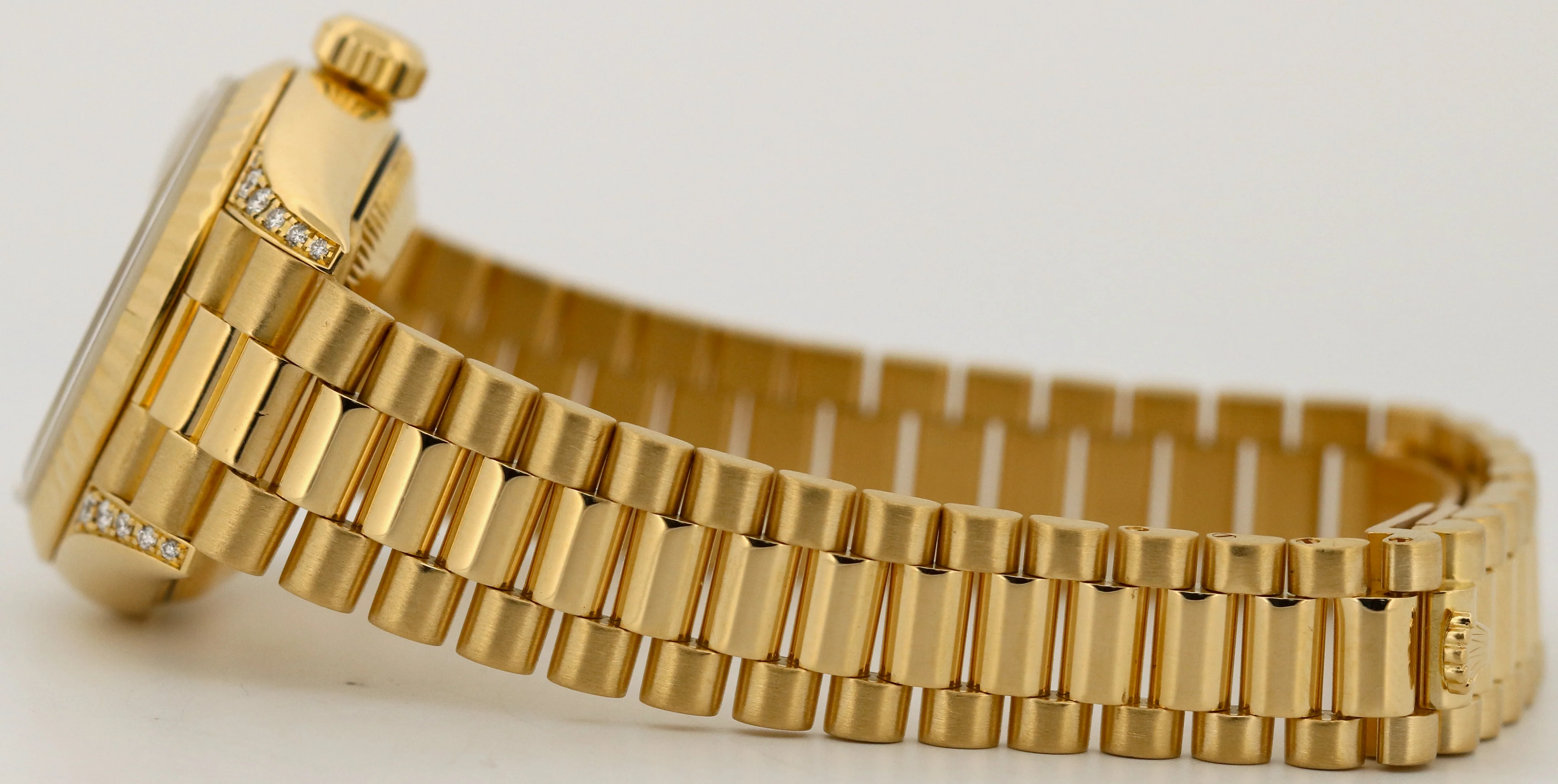 Ladies Rolex DateJust President 26mm FACTORY CHAMPAGNE DIAMOND 18K 79238 BOX - Image 7