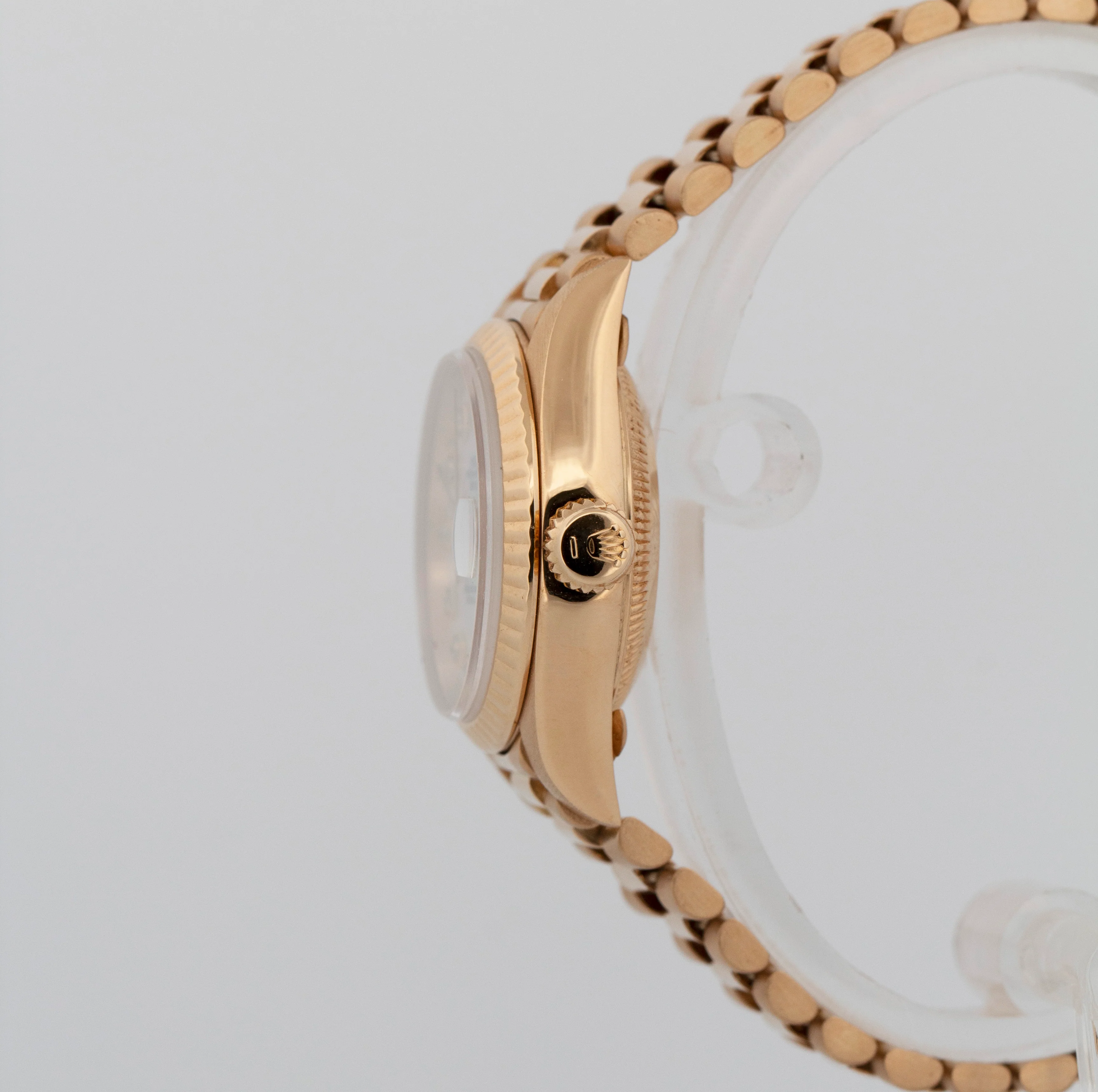 Ladies Rolex DateJust President 26mm Mother of Pearl 18K Yellow Gold 69178 Watch - Image 3