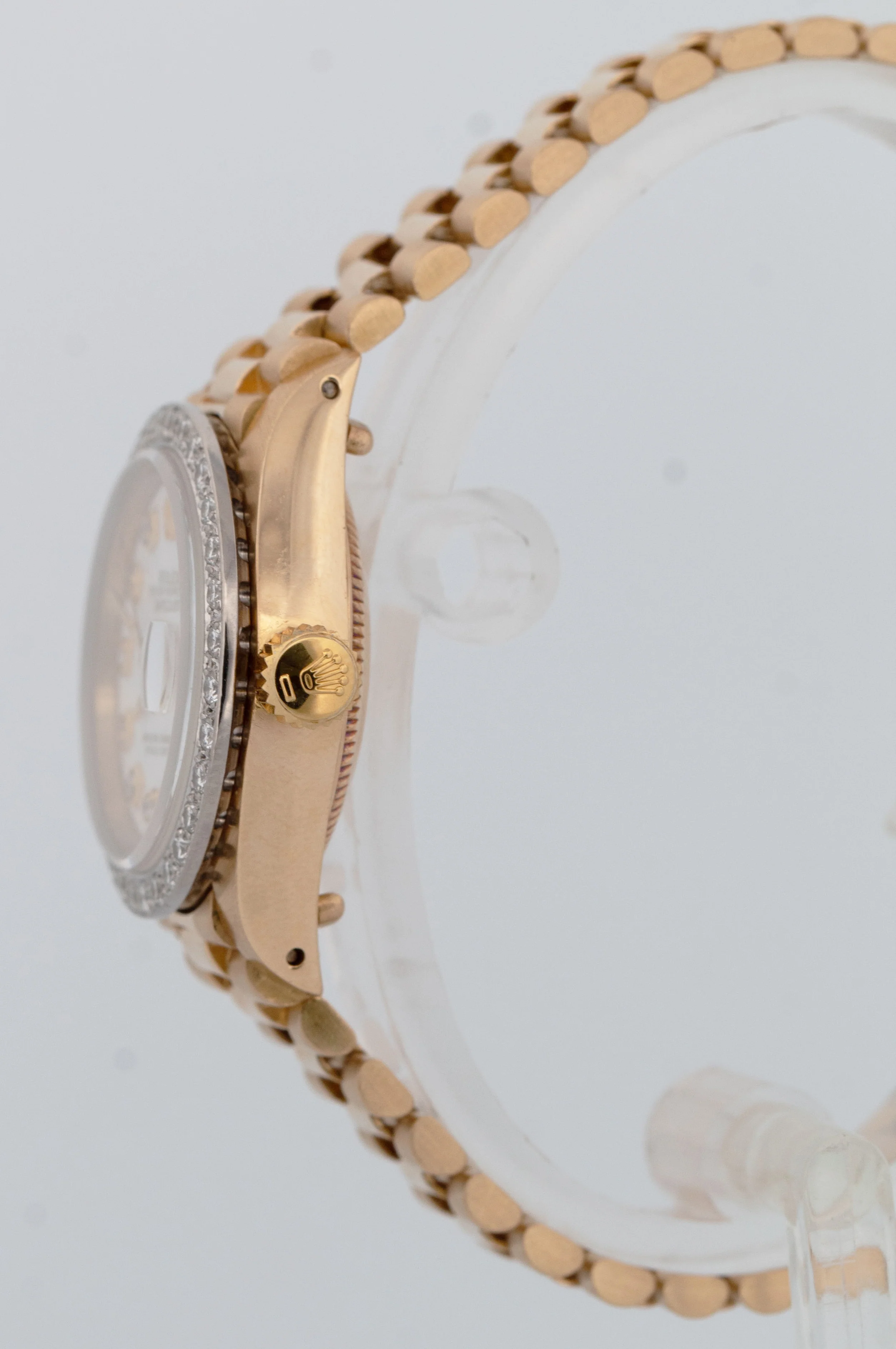 PAPERS Ladies Rolex DateJust President 26mm WHITE DIAMOND Gold 6917 Watch BOX - Image 3