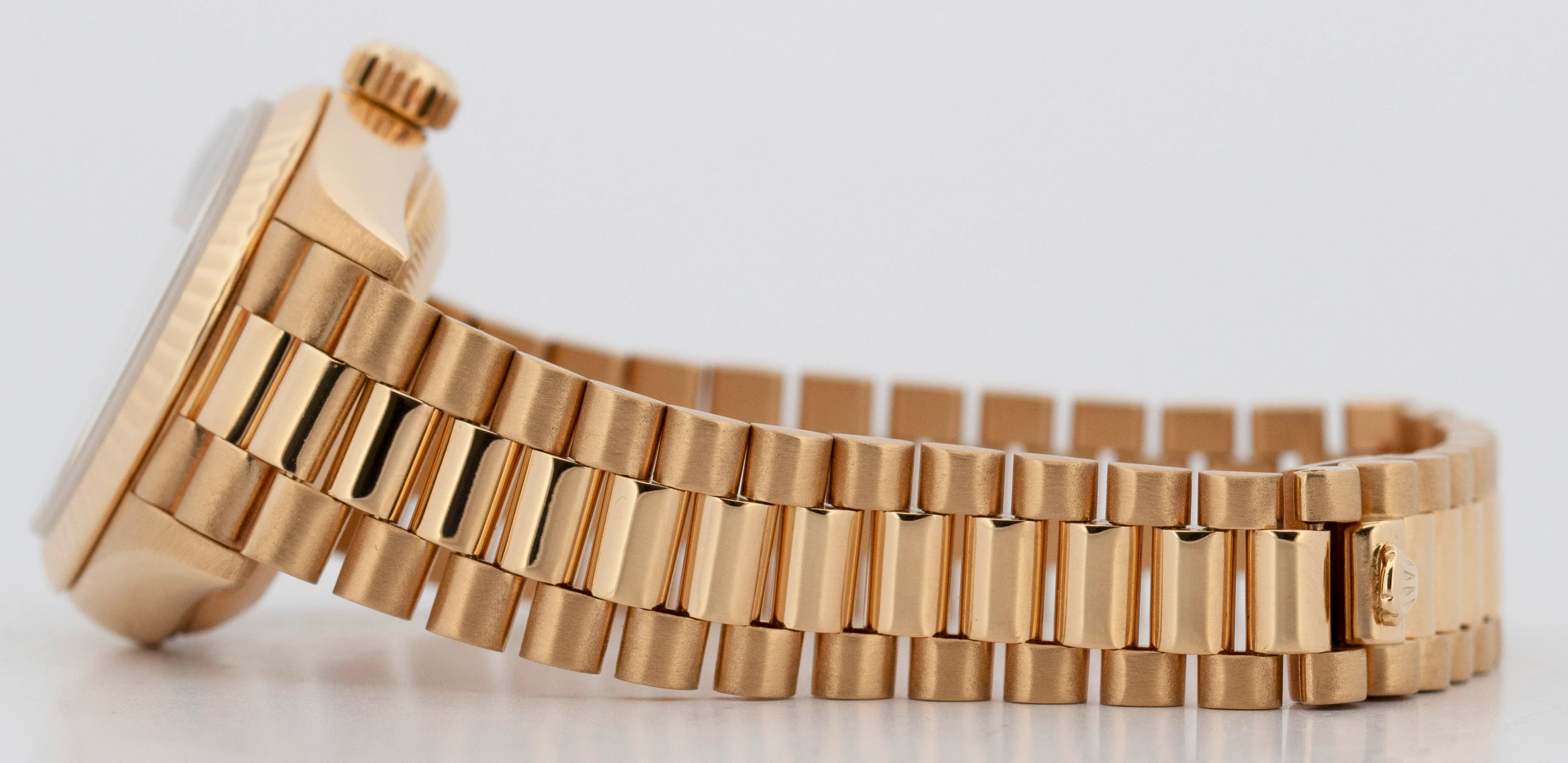 Ladies Rolex DateJust President BLUE ROMAN 18K Yellow Gold 26mm 69178 Watch - Image 7