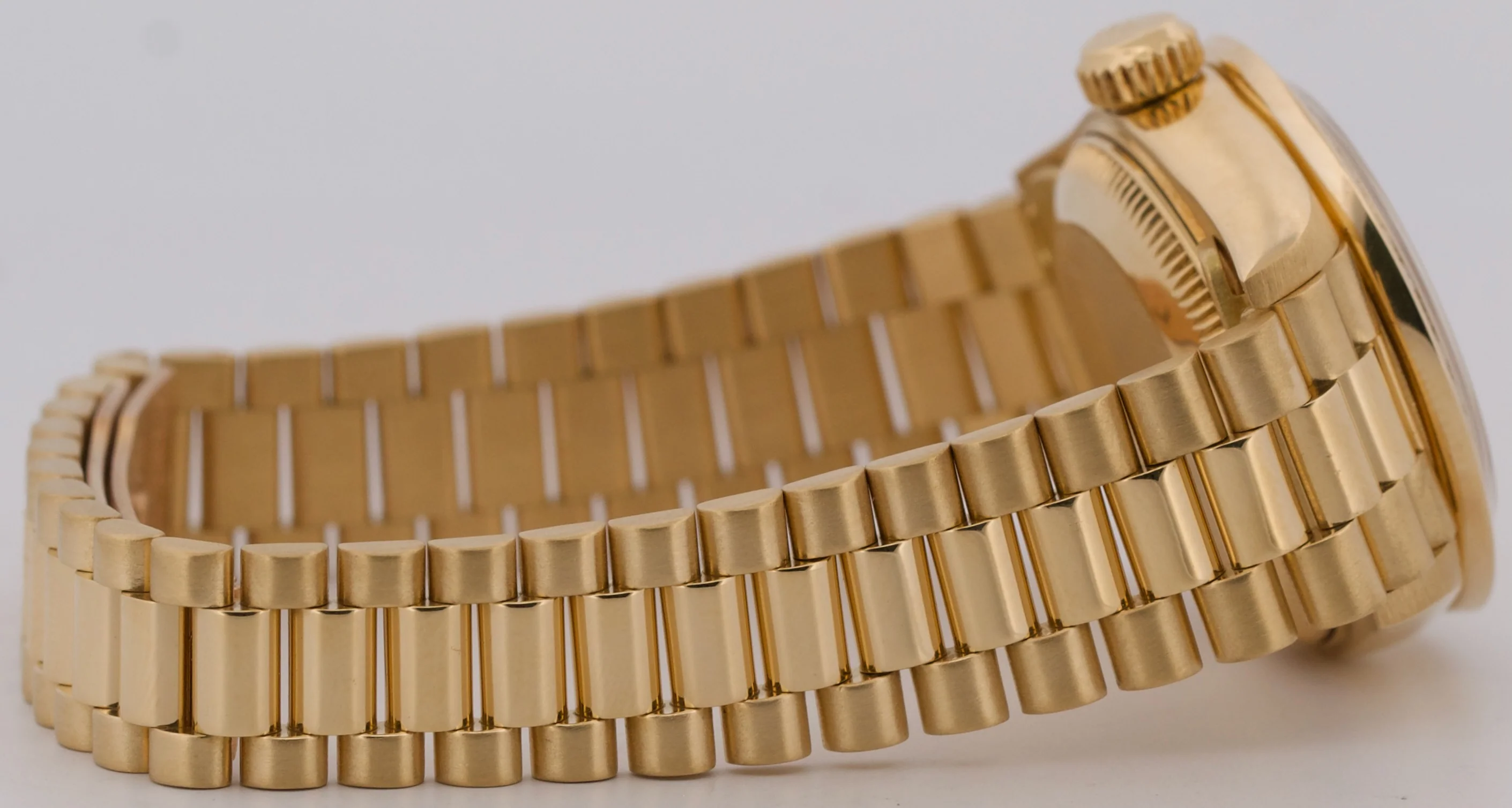 Ladies Rolex DateJust President CHAMPAGNE DIAMOND 18K Yellow Gold 26mm 69178 - Image 8